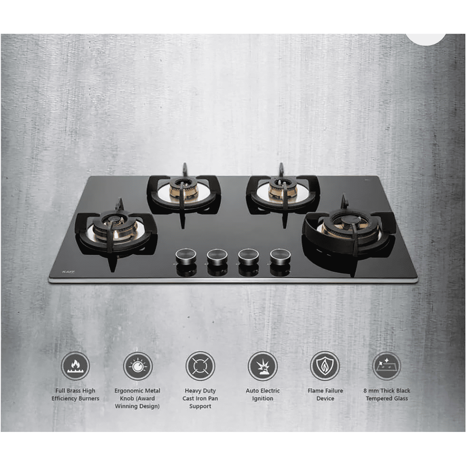 KAFF BLH 804 Tempered Glass Top 4 Burner Automatic Electric Hob (Flame Failure Device, Black)_17