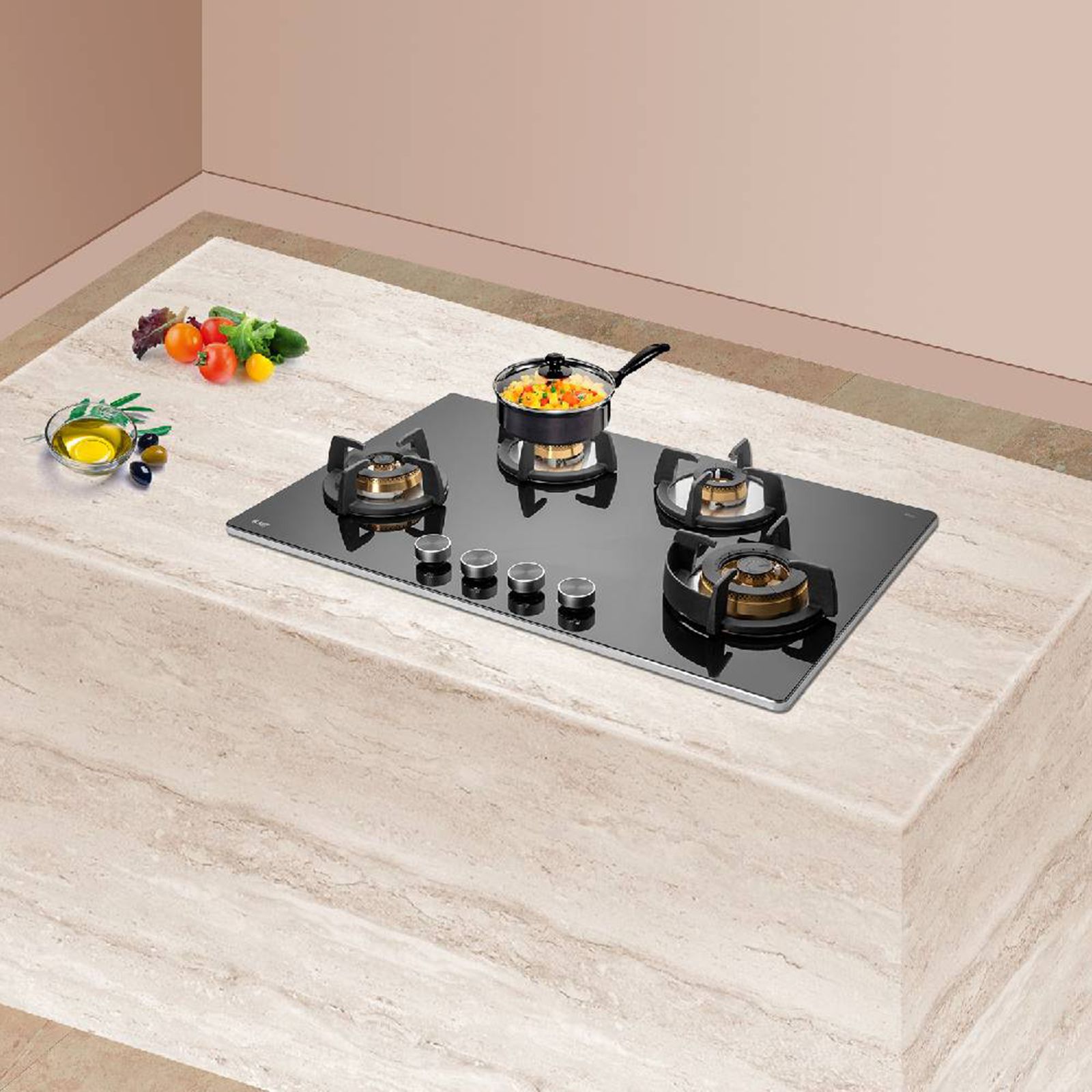 KAFF BLH 804 Tempered Glass Top 4 Burner Automatic Electric Hob (Flame Failure Device, Black)_7