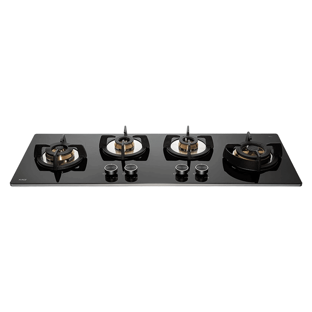 KAFF Bellini-F Tempered Glass Top 4 Burner Automatic Hob (Flame Failure Device, Black)_1