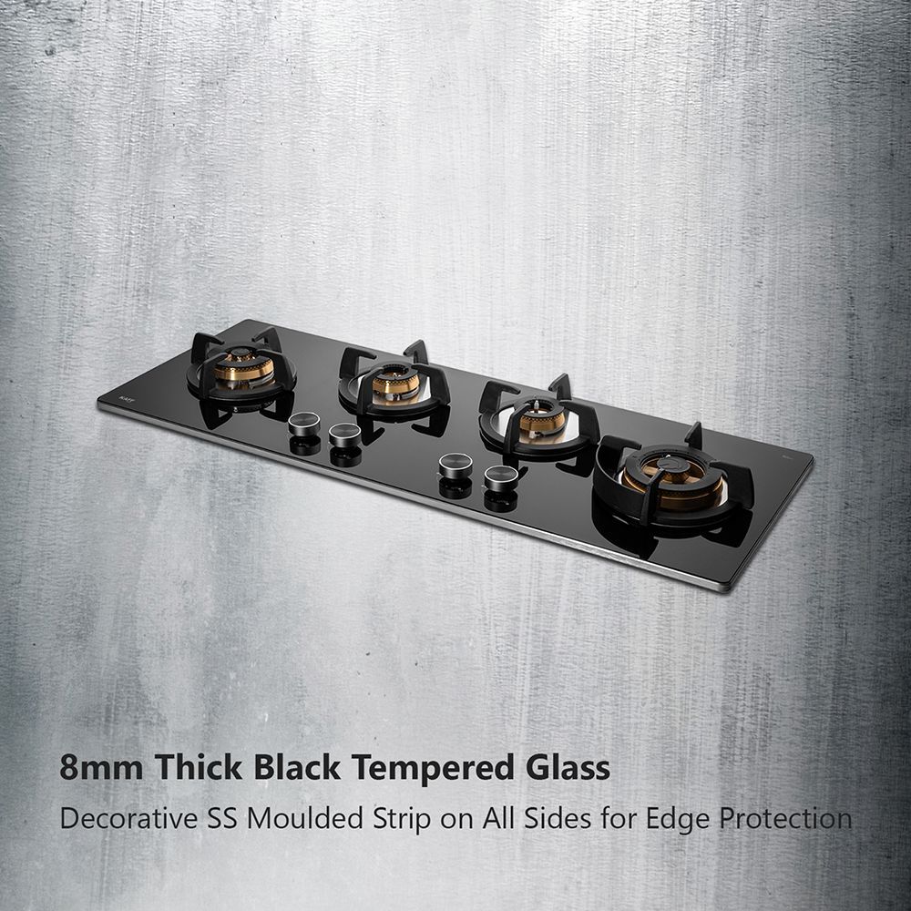 KAFF Bellini-F Tempered Glass Top 4 Burner Automatic Hob (Flame Failure Device, Black)_14
