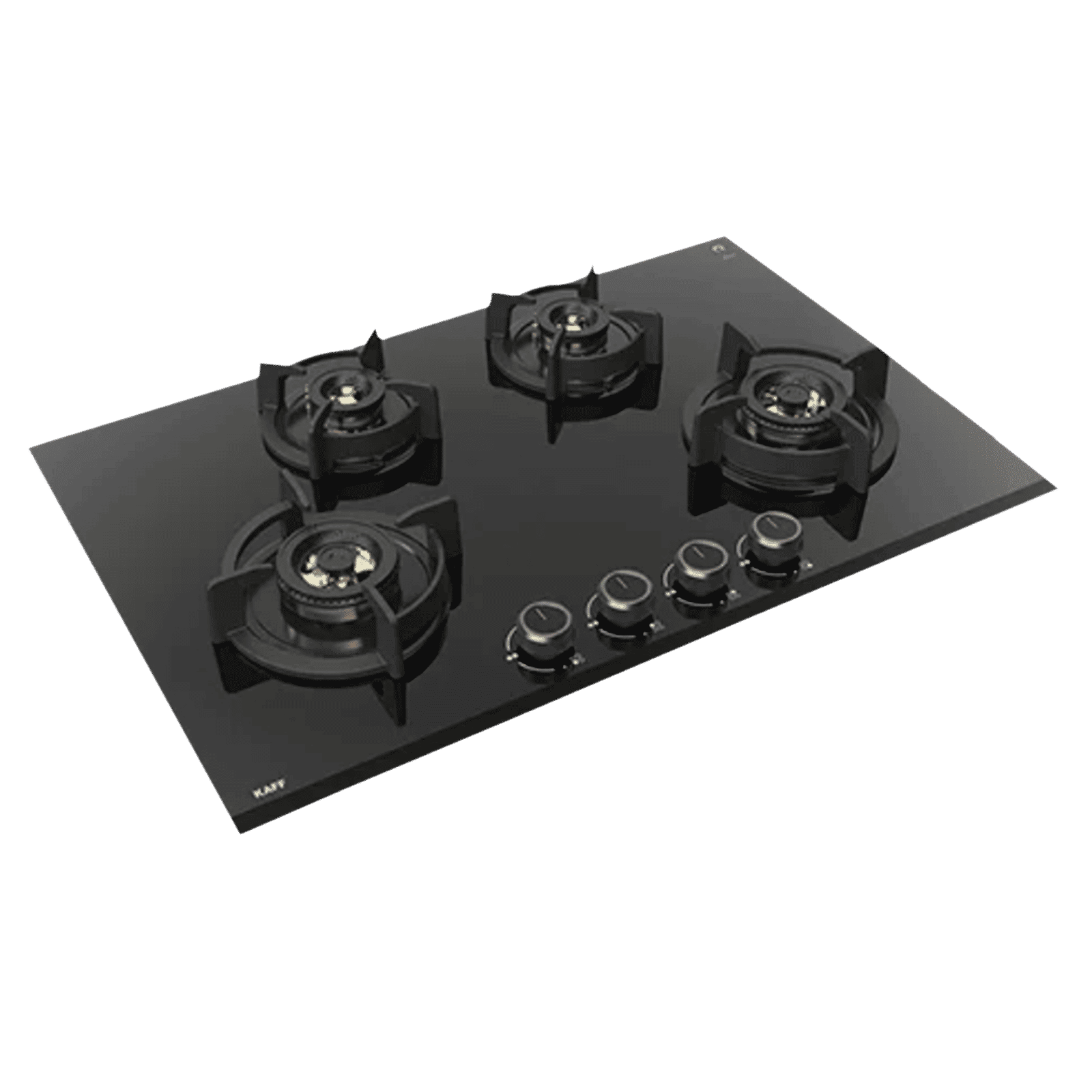 KAFF ASF 784 Tempered Glass Top 4 Burner Automatic Electric Hob (Flame Failure Device, Black)_1