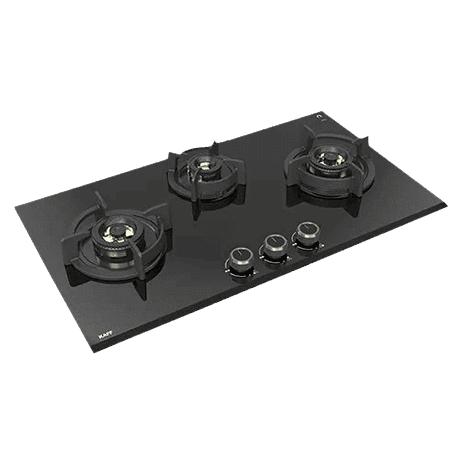 KAFF ASF 783 Tempered Glass Top 3 Burner Automatic Electric Hob (Flame Failure Device, Black)_1