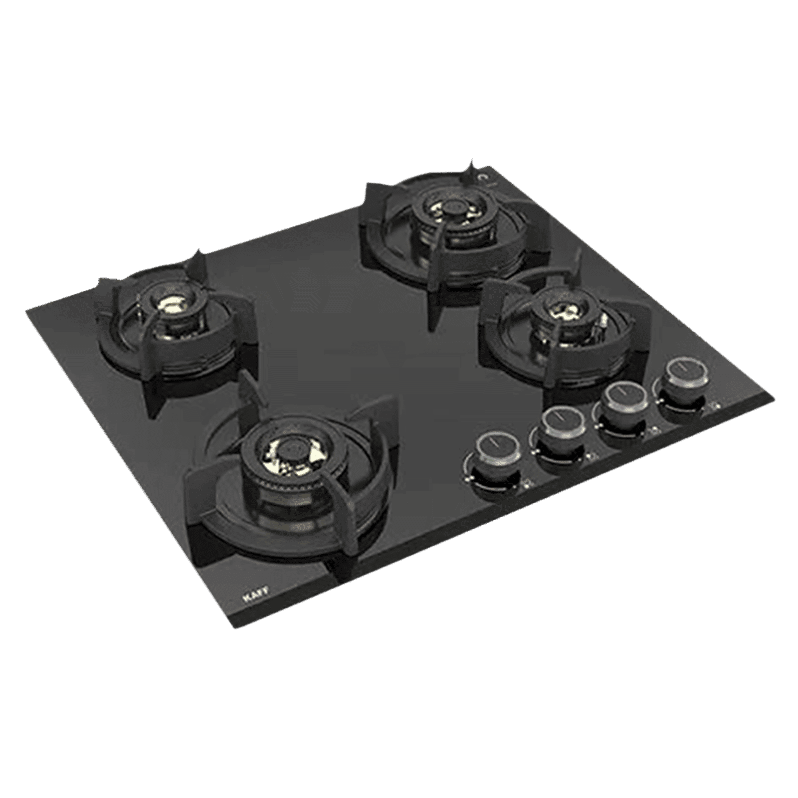 KAFF ASF 604 Tempered Glass Top 4 Burner Automatic Electric Hob (Flame Failure Device, Black)_1