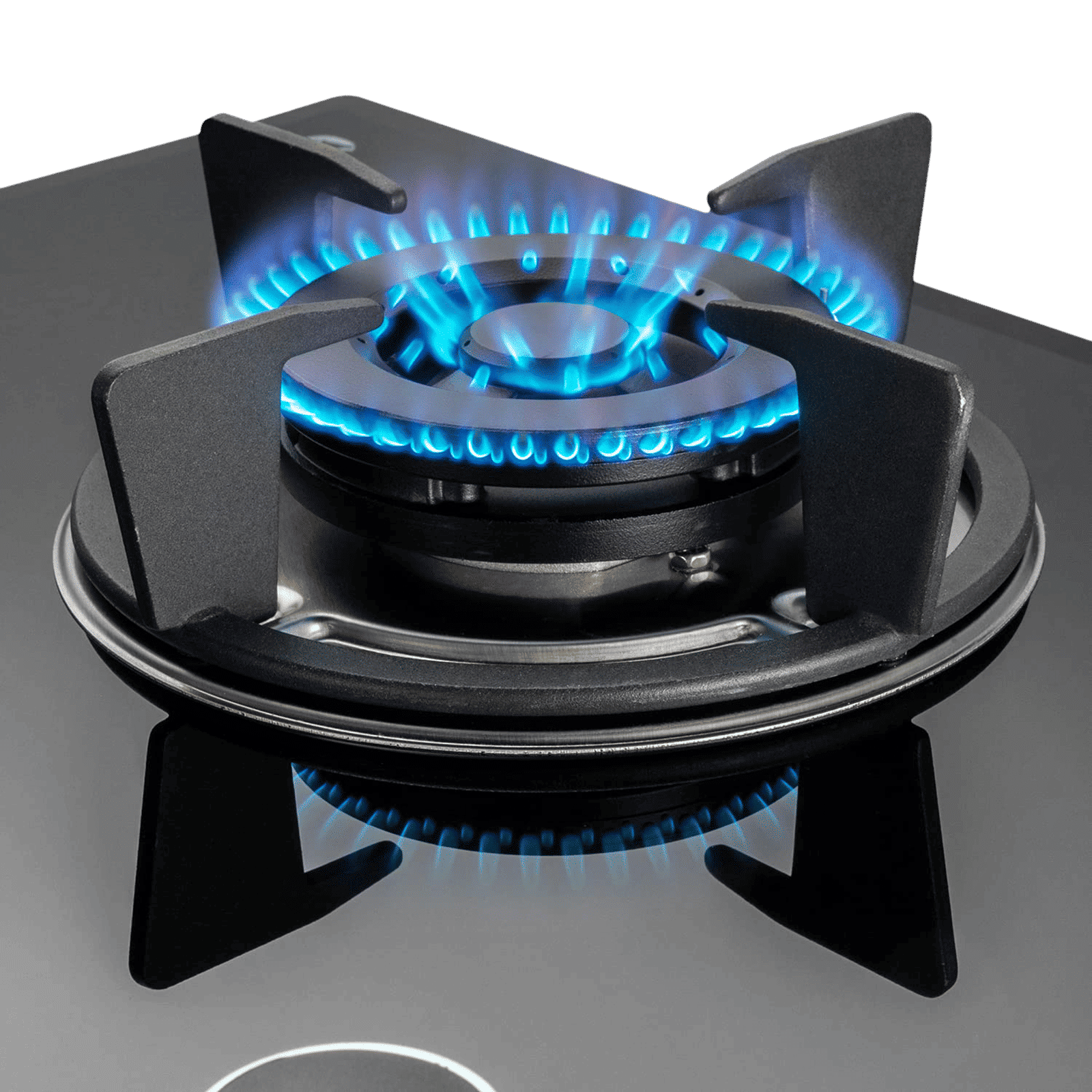 KAFF FBB 783 Tempered Glass Top 3 Burner Automatic Electric Hob (Enamelled Matt Finish Grills, Black)_4