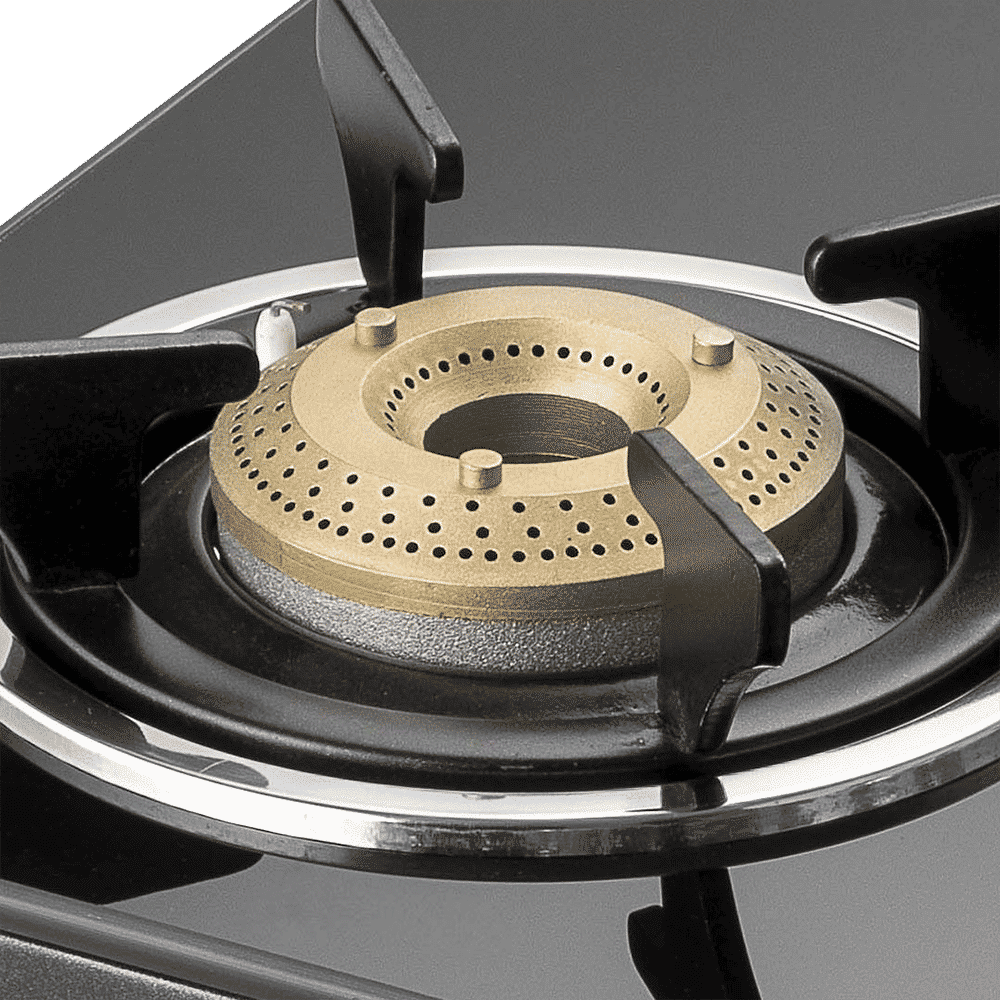 KAFF CTC694B Toughened Glass Top 4 Burner Manual Gas Stove (Matte Enamelled Pan Support, Black) KAFF CTC694B Toughened Glass Top 4 Burner Manual Gas Stove (Matte Enamelled Pan Support, Black)_4