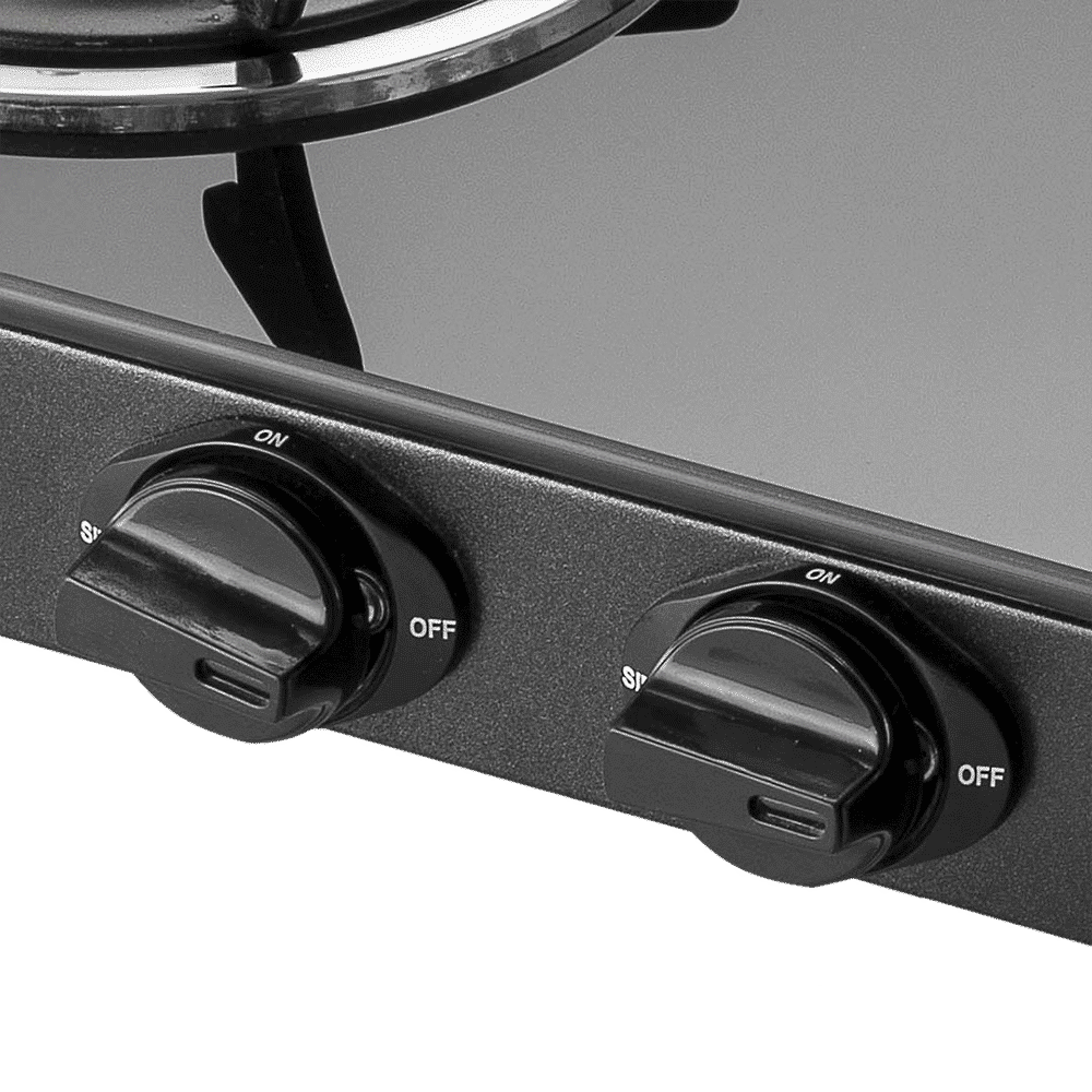 KAFF CTC634B Toughened Glass Top 4 Burner Manual Gas Stove (Matte Enamelled Pan Support, Black)_5