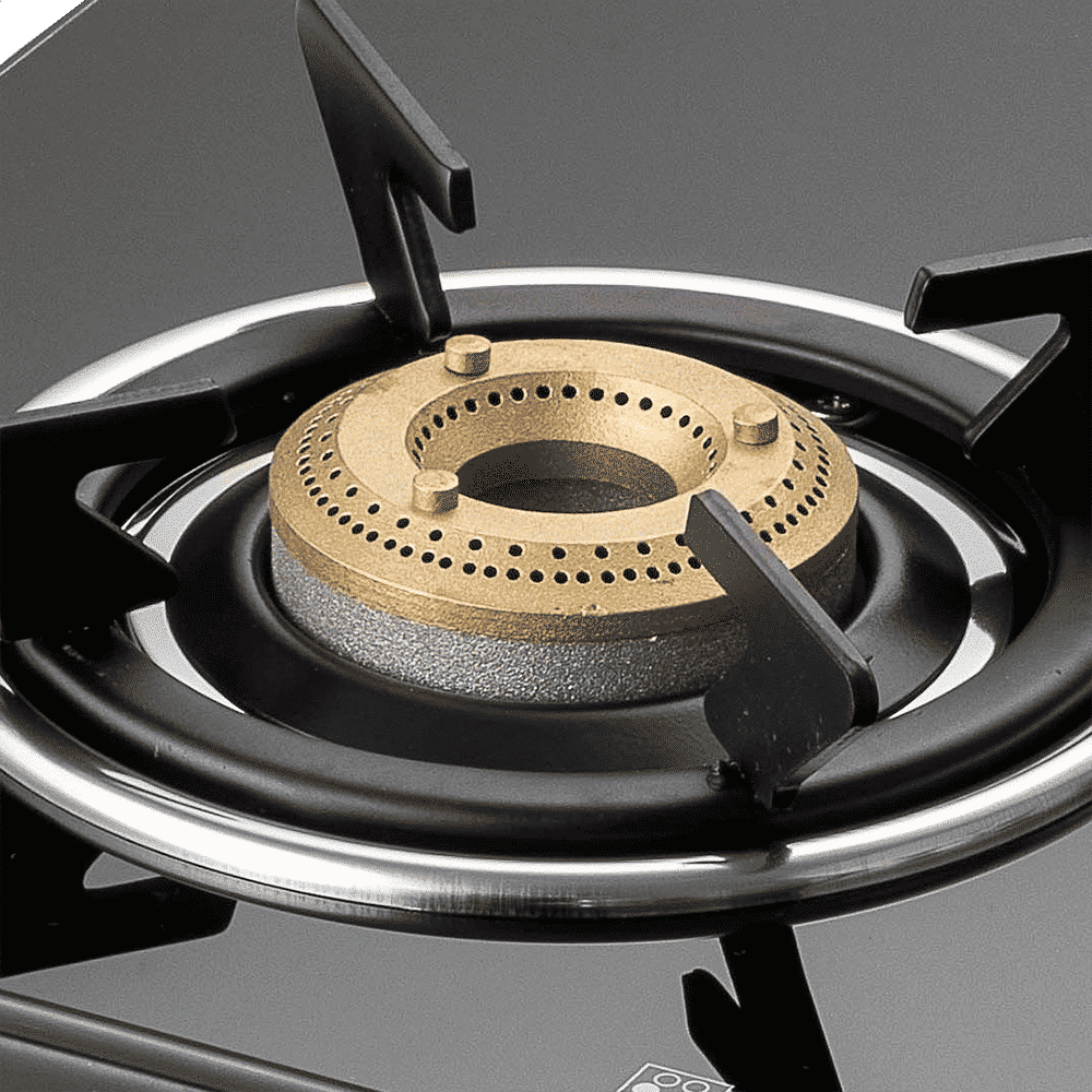 KAFF CTE694B Toughened Glass Top 4 Burner Manual Gas Stove (Matte Enamelled Pan Support, Black)_4