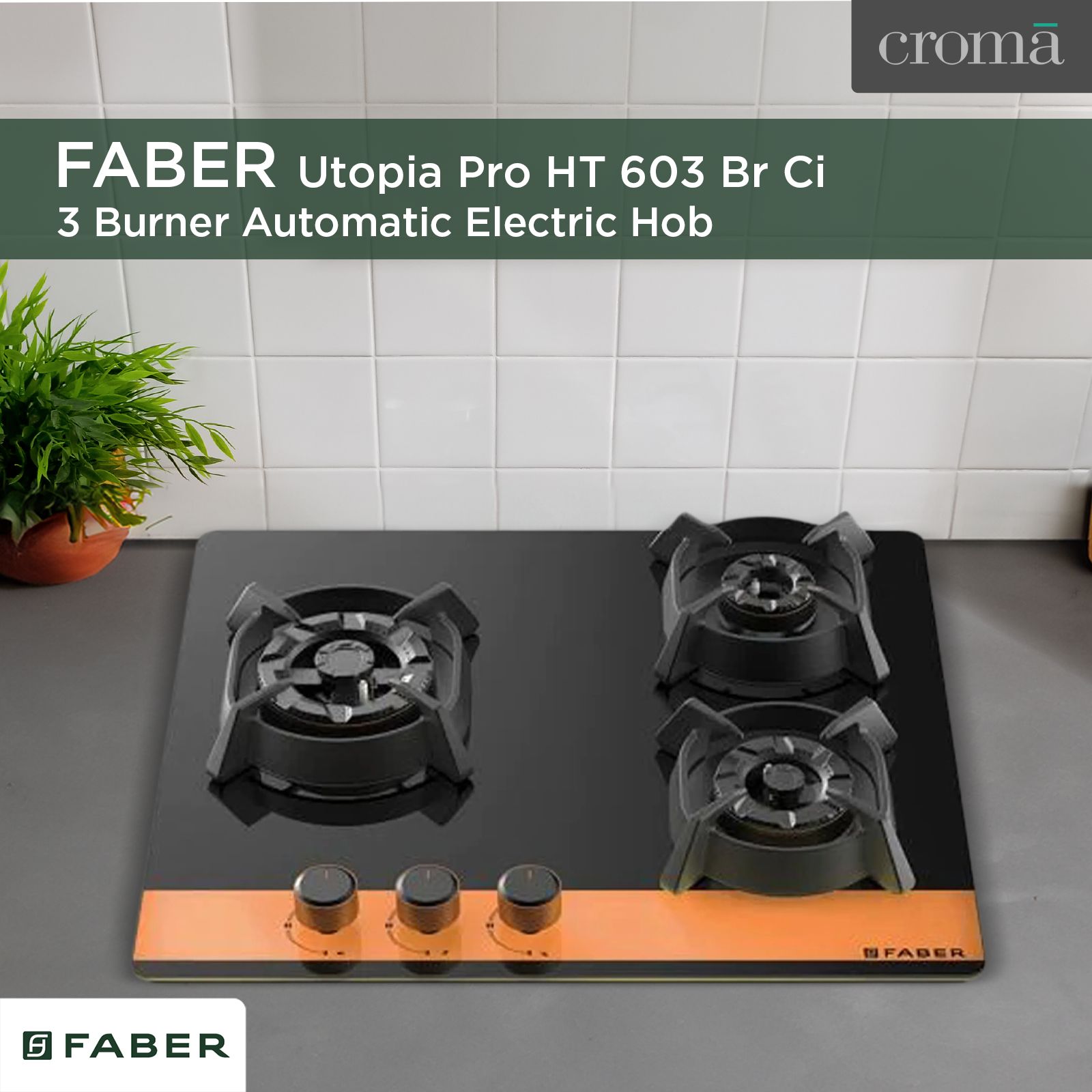 Faber Utopia Pro HT 603 Br Ci 3 Burner Automatic Electric Hob (Flame Failure Device, Black) Faber Utopia Pro HT 603 Br Ci 3 Burner Automatic Electric Hob (Flame Failure Device, Black)_11