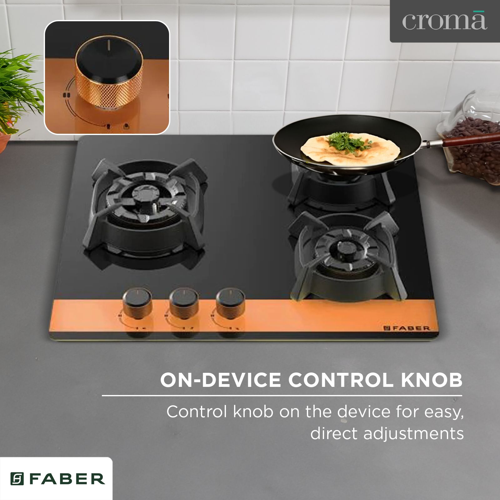 Faber Utopia Pro HT 603 Br Ci 3 Burner Automatic Electric Hob (Flame Failure Device, Black) Faber Utopia Pro HT 603 Br Ci 3 Burner Automatic Electric Hob (Flame Failure Device, Black)_15