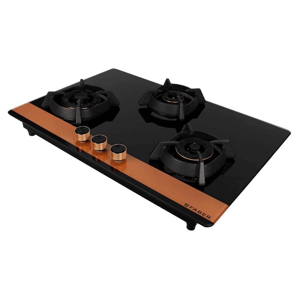 Faber Utopia Pro HT 783 BR CI Toughened Glass Top 3 Burner Automatic Electric Hob (Flame Failure Device, Black)_1