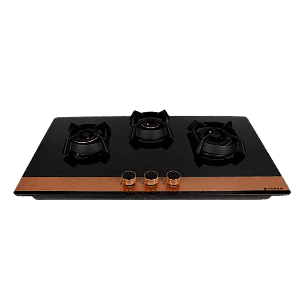 Faber Utopia Pro HT 903 BR CI Toughened Glass Top 3 Burner Automatic Electric Hob (Flame Failure Device, Black)_1
