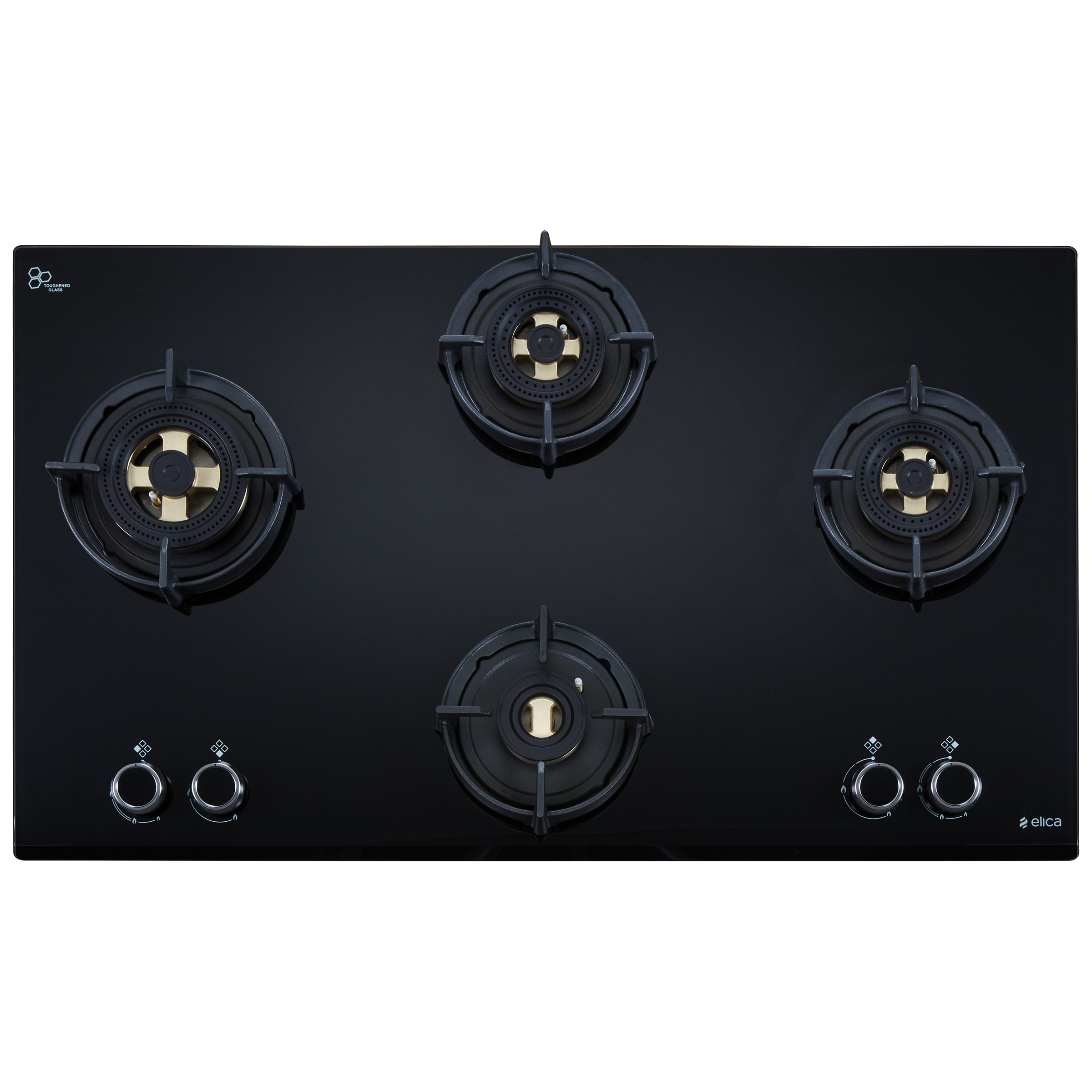 Elica FLEXI DFS FB MFC 4B 91 FFD 4 Burner Automatic Hob (Heat Resistant Knobs, Black)_1