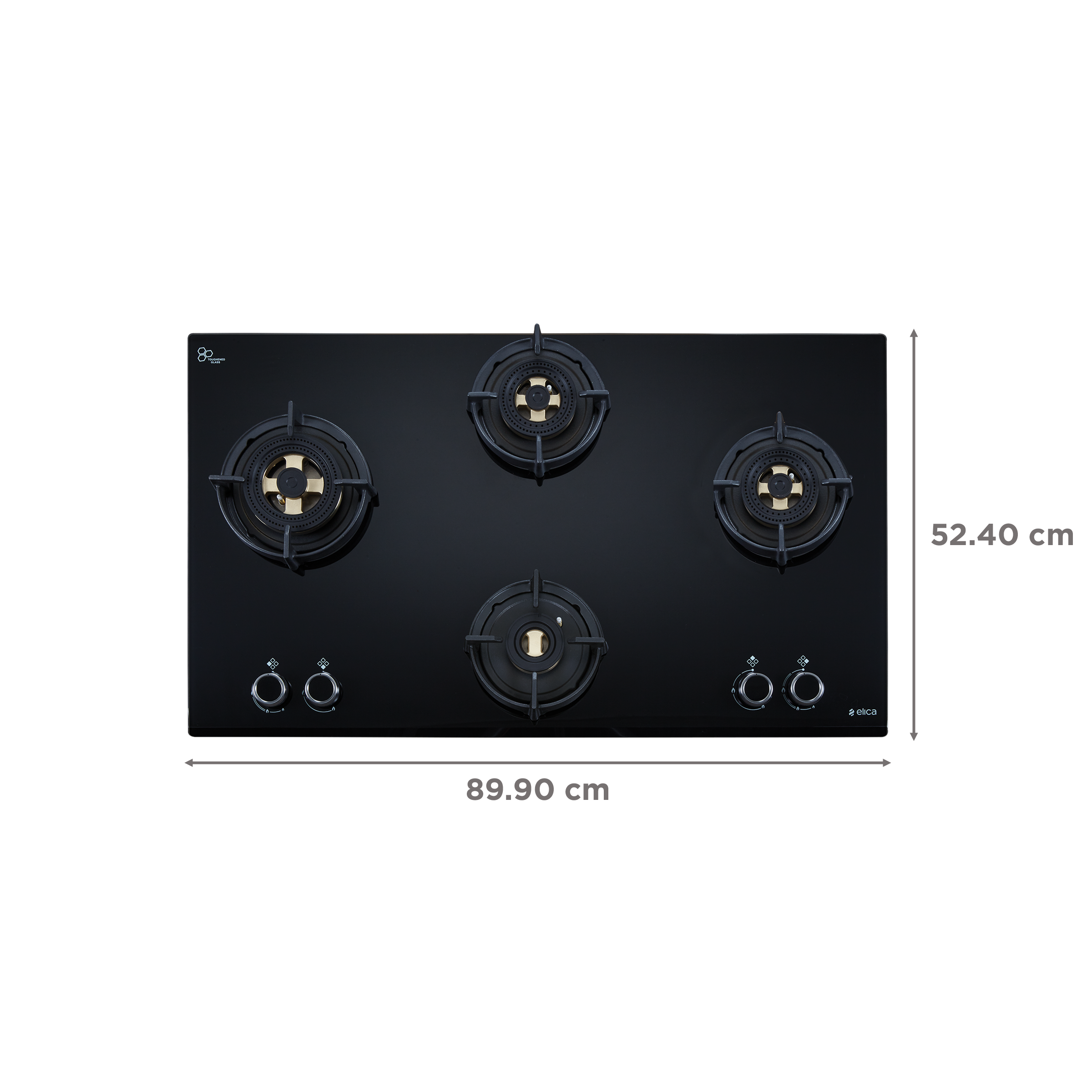 Elica FLEXI DFS FB MFC 4B 91 FFD 4 Burner Automatic Hob (Heat Resistant Knobs, Black)_2