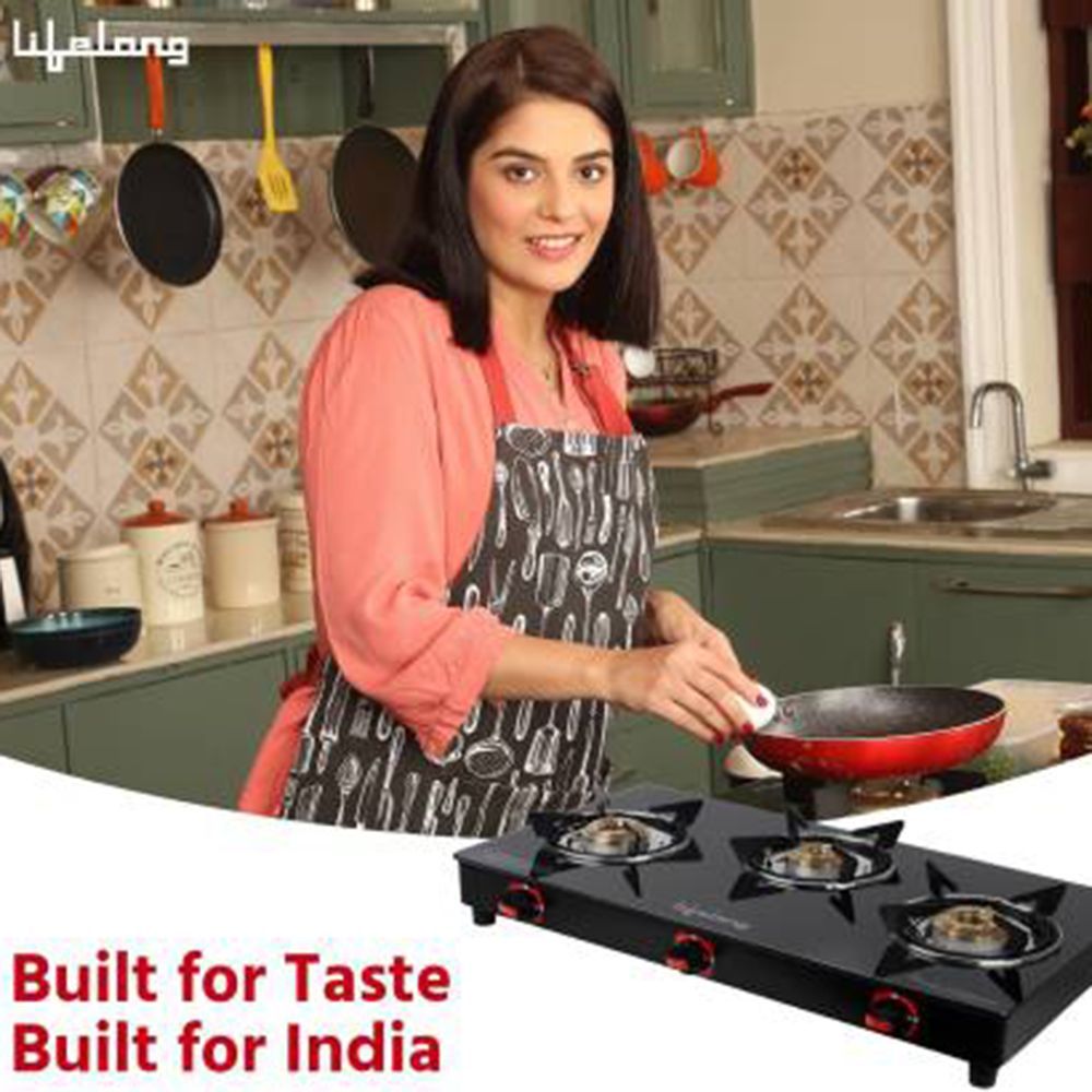Lifelong LLGS23 Toughened Glass Top 3 Burner Manual Gas Stove (Anti-Skid Feet, Black)_8