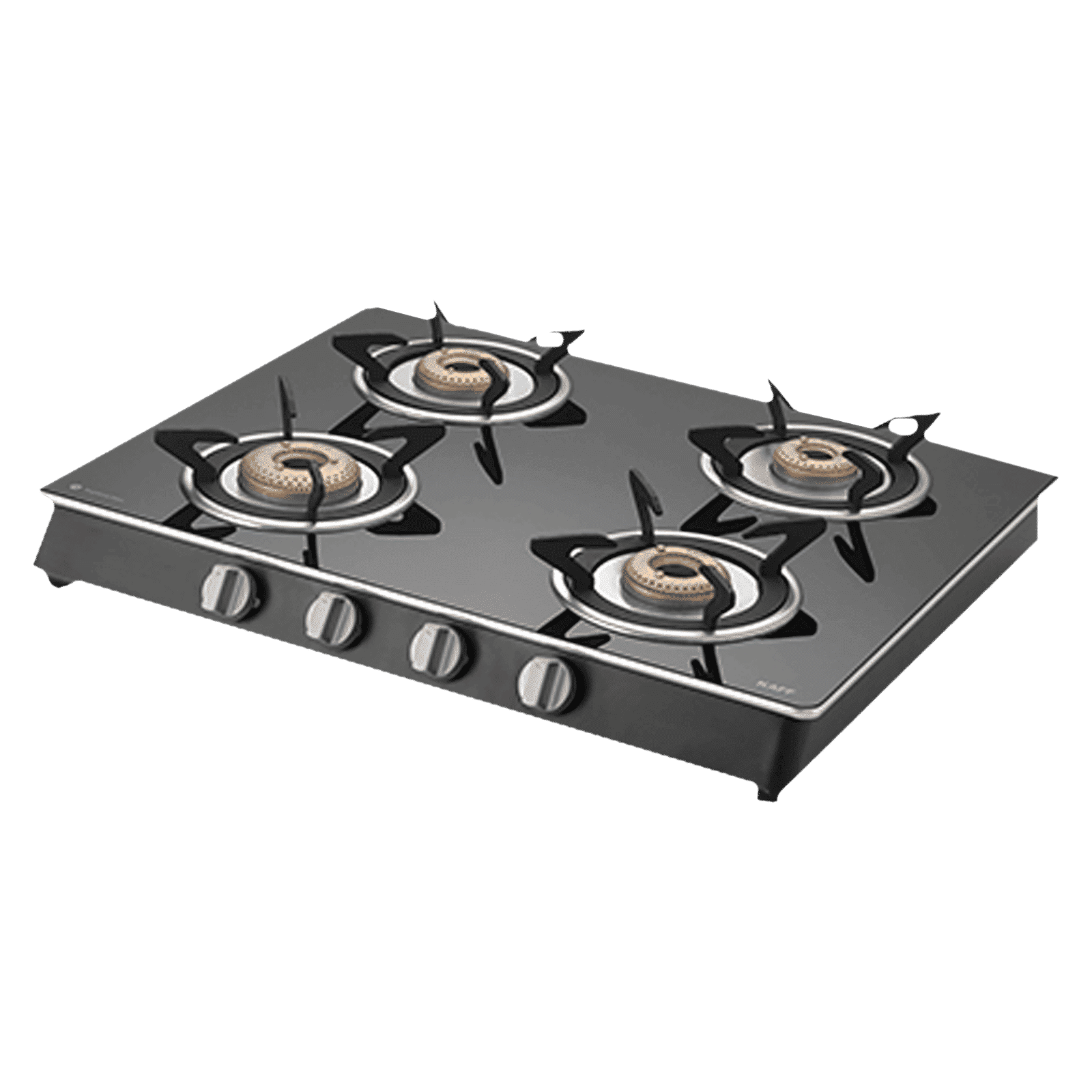 KAFF CTAI 63 4B Toughened Glass Top 4 Burner Automatic Gas Stove (Heavy Duty Pan Support, Black)_1