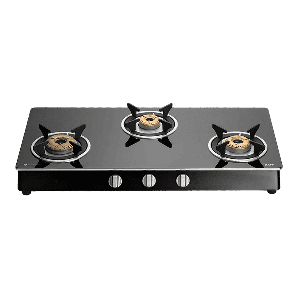 KAFF CTAI773B Toughened Glass Top 3 Burner Automatic Gas Stove (Heavy Duty Pan Support, Black)_6