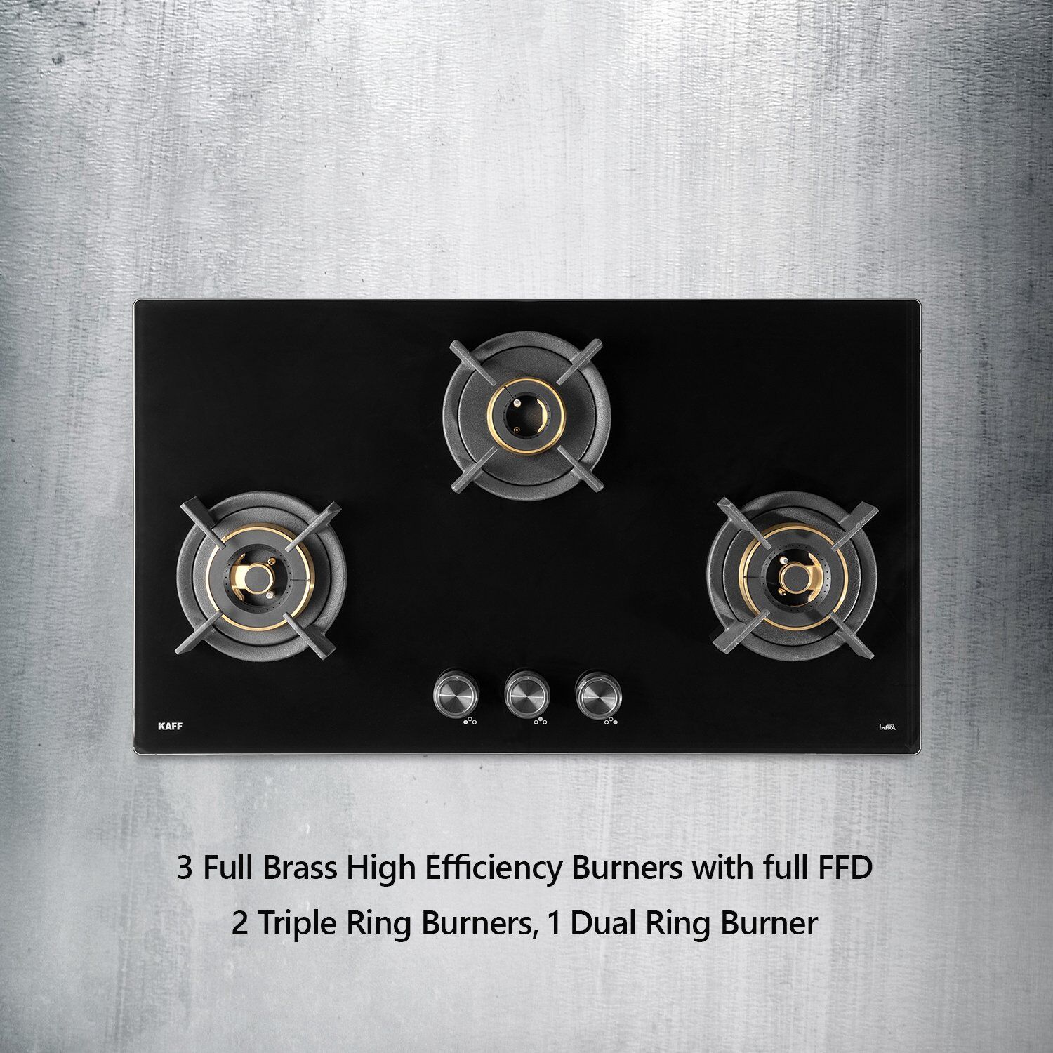 KAFF INF 783 Tempered Glass Top 3 Burner Automatic Electric Hob (Flame Failure Device, Black)_10