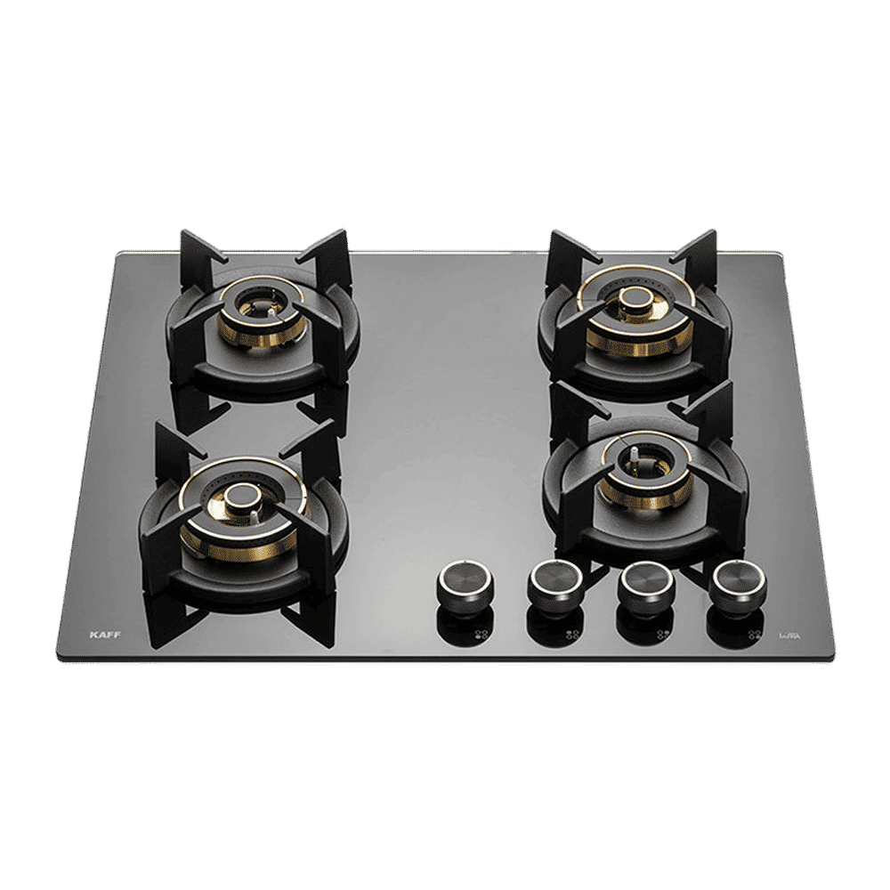 KAFF INF 604 Tempered Glass Top 4 Burner Automatic Electric Hob (Flame Failure Device, Black)_1