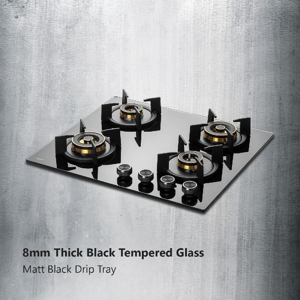 KAFF INF 604 Tempered Glass Top 4 Burner Automatic Electric Hob (Flame Failure Device, Black)_7