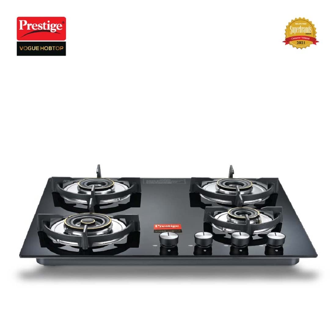 Prestige Vogue Toughened Glass Top 4 Burner Automatic Hob (Ultra Slim Body, Black)_8