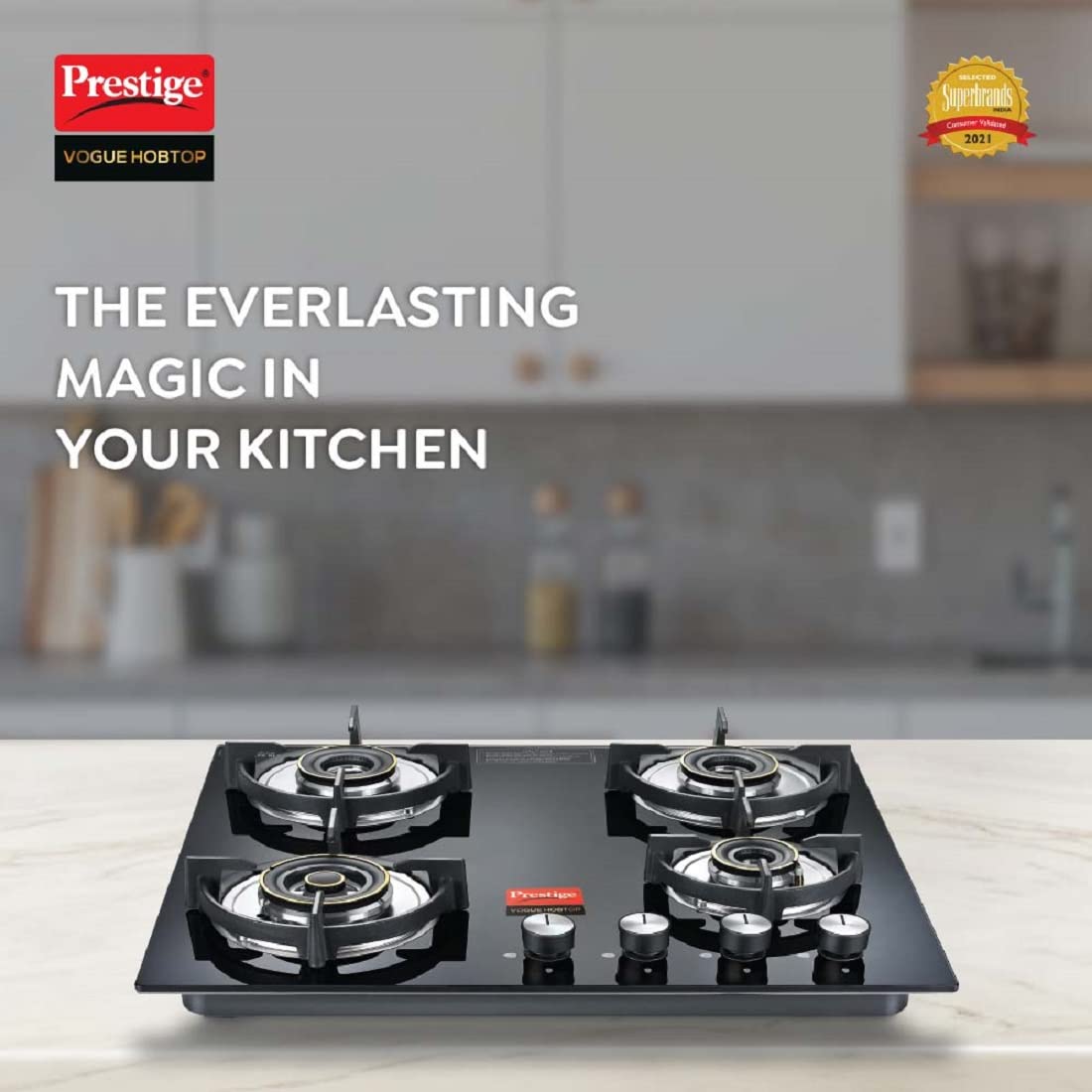 Prestige Vogue Toughened Glass Top 4 Burner Automatic Hob (Ultra Slim Body, Black)_9