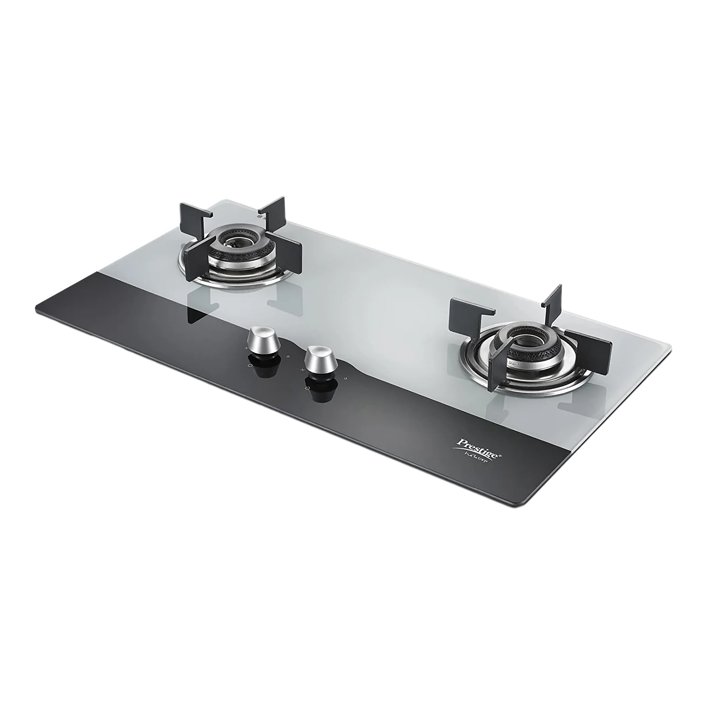 Prestige Desire Toughened Glass Top 2 Burner Automatic Hob (Ergonomic Knob, Black)_1