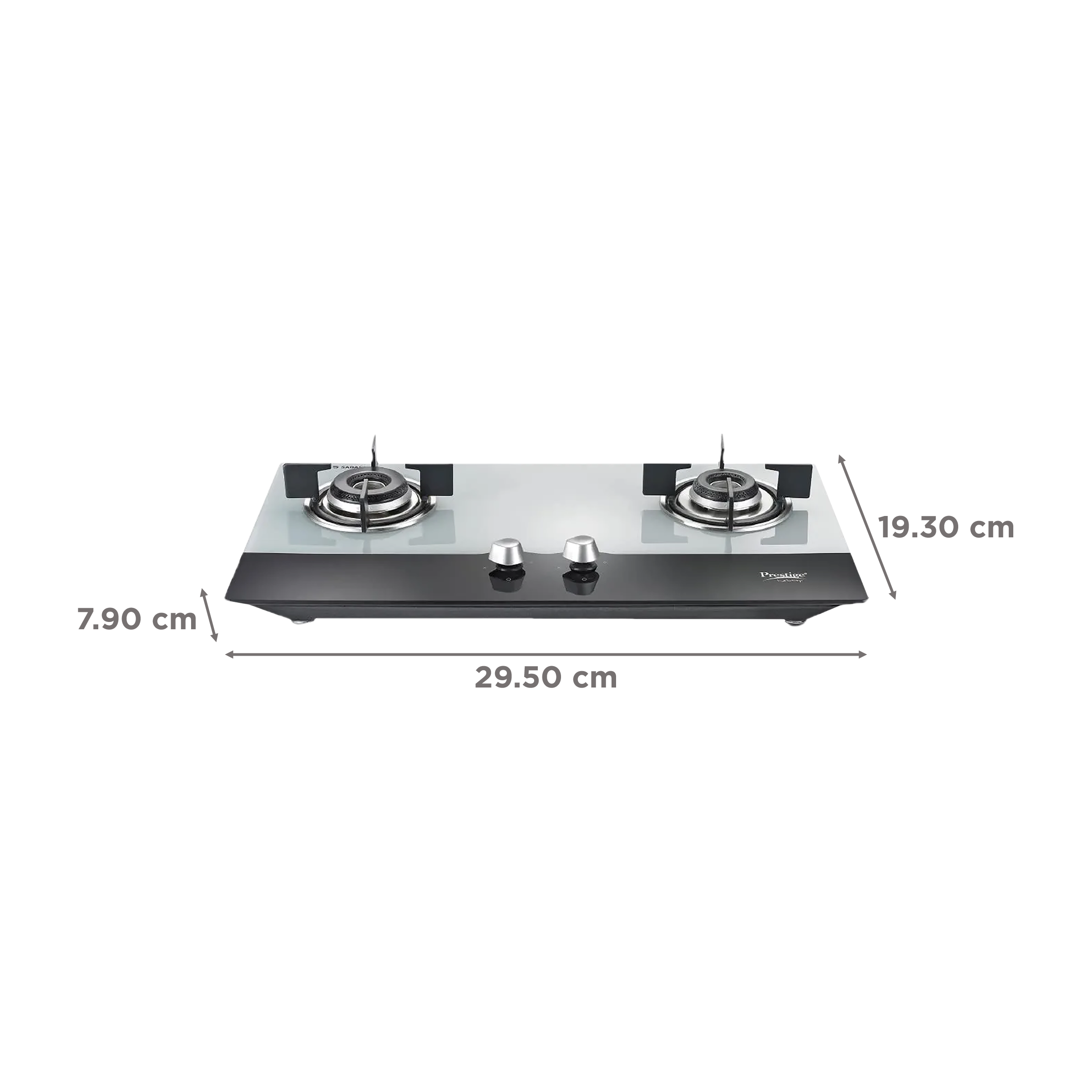 Prestige Desire Toughened Glass Top 2 Burner Automatic Hob (Ergonomic Knob, Black)_2