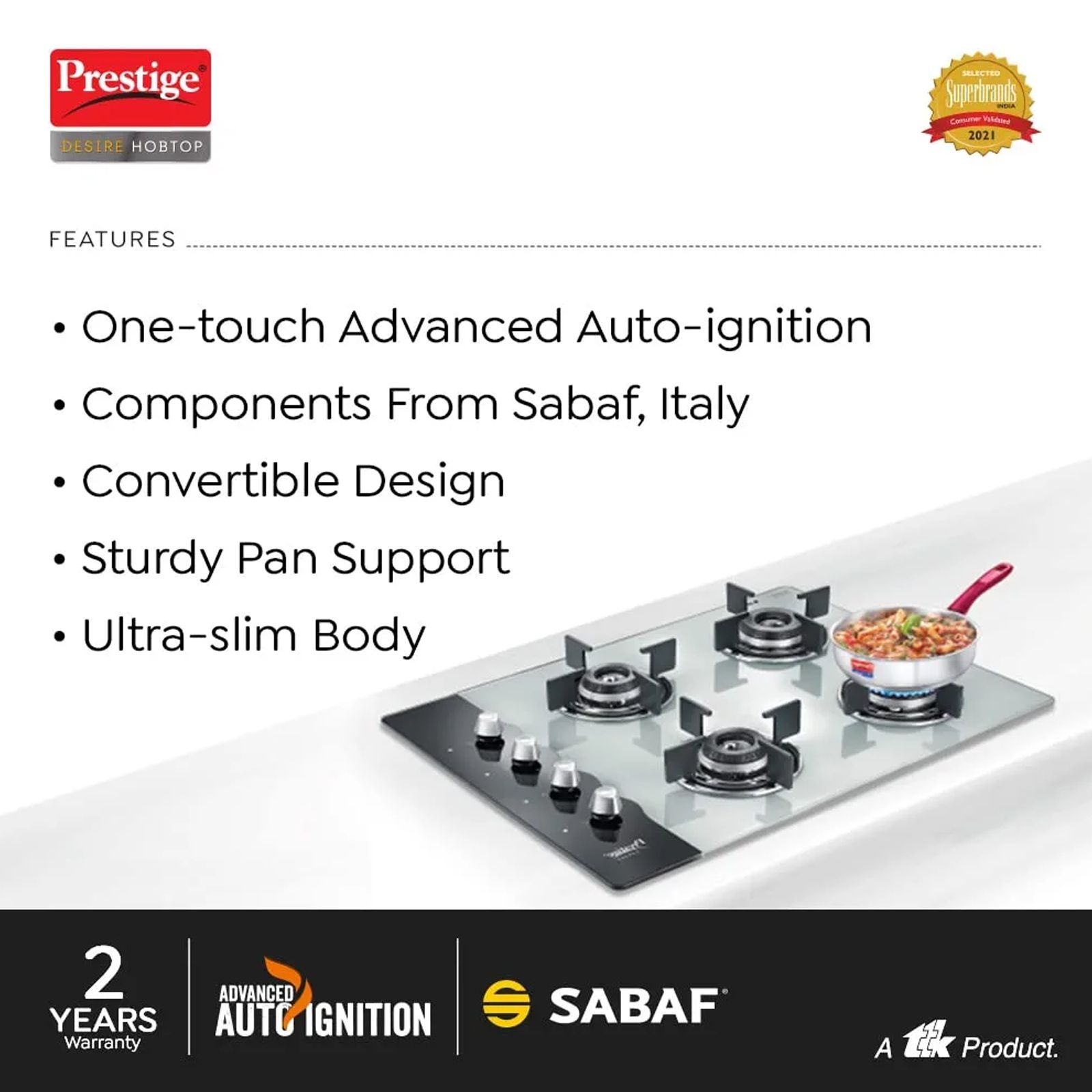 Prestige Desire Toughened Glass Top 4 Burner Automatic Hob (Ergonomic Knob, Black)_10