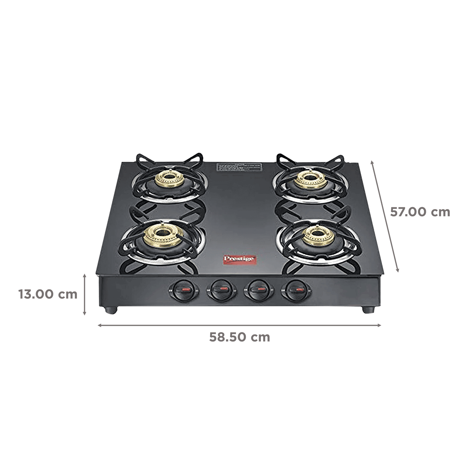 Prestige Marvel Plus Toughened Glass Top 4 Burner Manual Gas Stove (Ergonomic Knob, Black) Prestige Marvel Plus Toughened Glass Top 4 Burner Manual Gas Stove (Ergonomic Knob, Black)_2