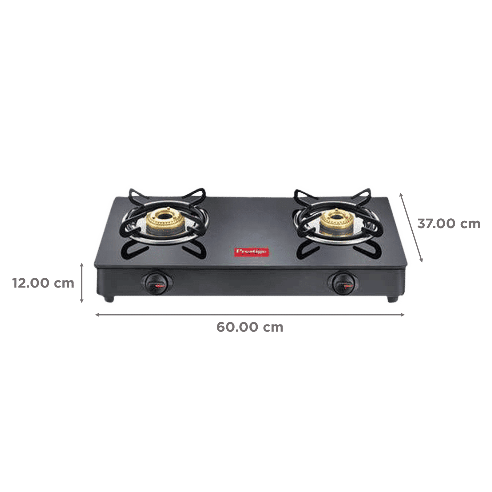Prestige Magic GTMC Toughened Glass Top 2 Burner Manual Gas Stove (Spill Proof, Black)_2