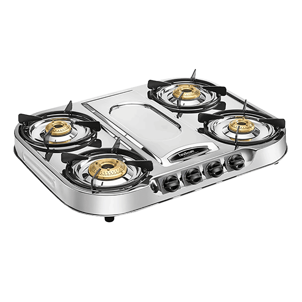 Hindware Festo 4 Burner Manual Gas Stove (Sturdy Pan Support, Silver)_9