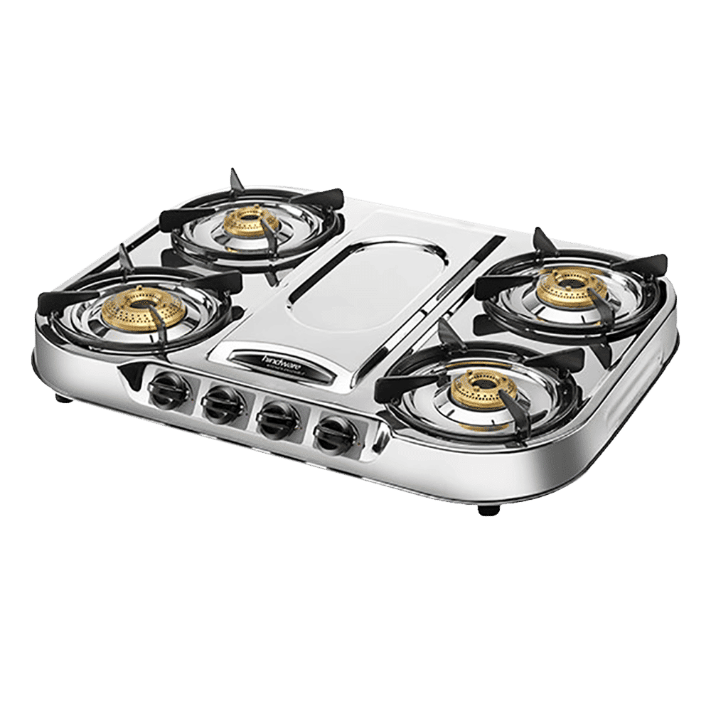 Hindware Festo 4 Burner Manual Gas Stove (Sturdy Pan Support, Silver)_10