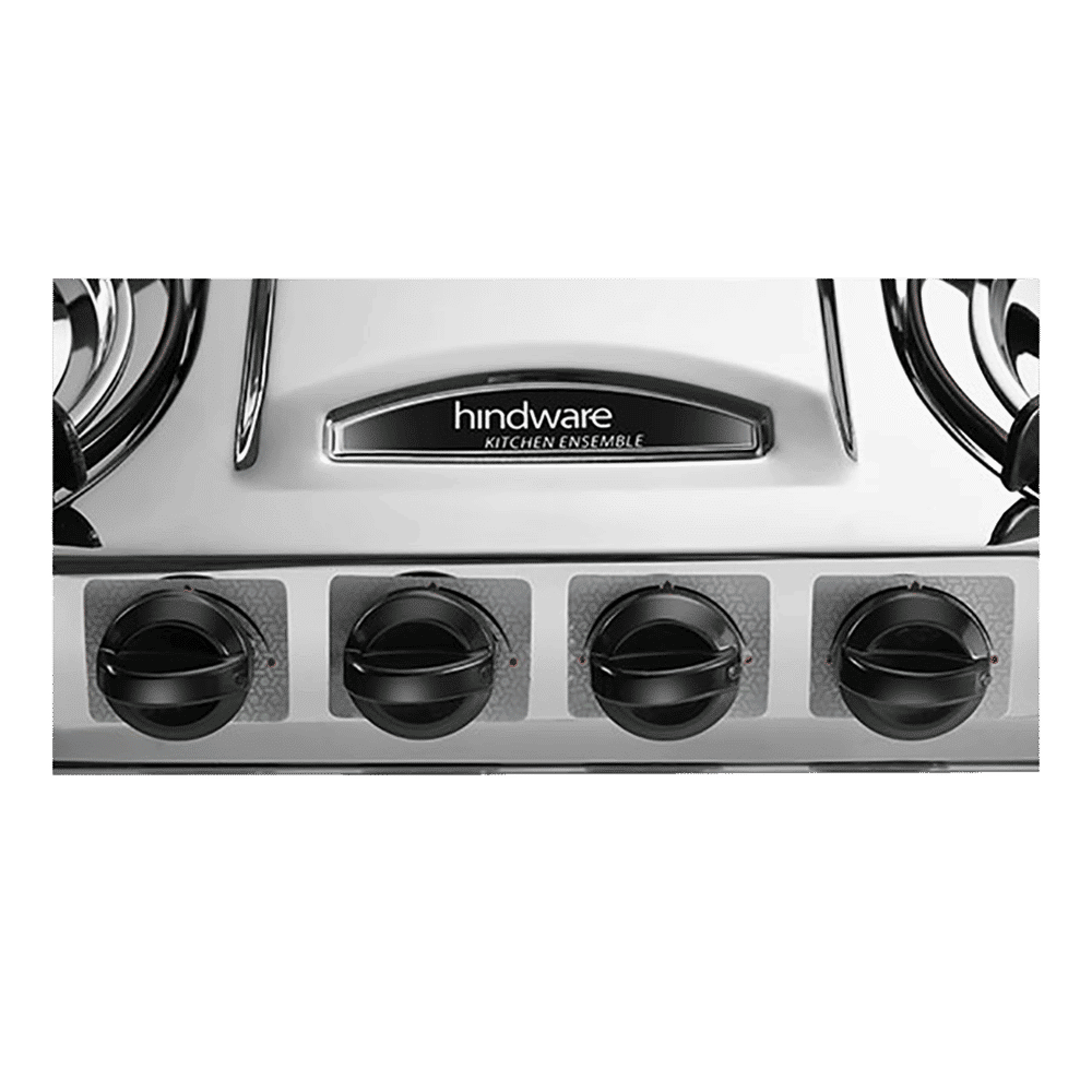 Hindware Festo 4 Burner Manual Gas Stove (Sturdy Pan Support, Silver)_3