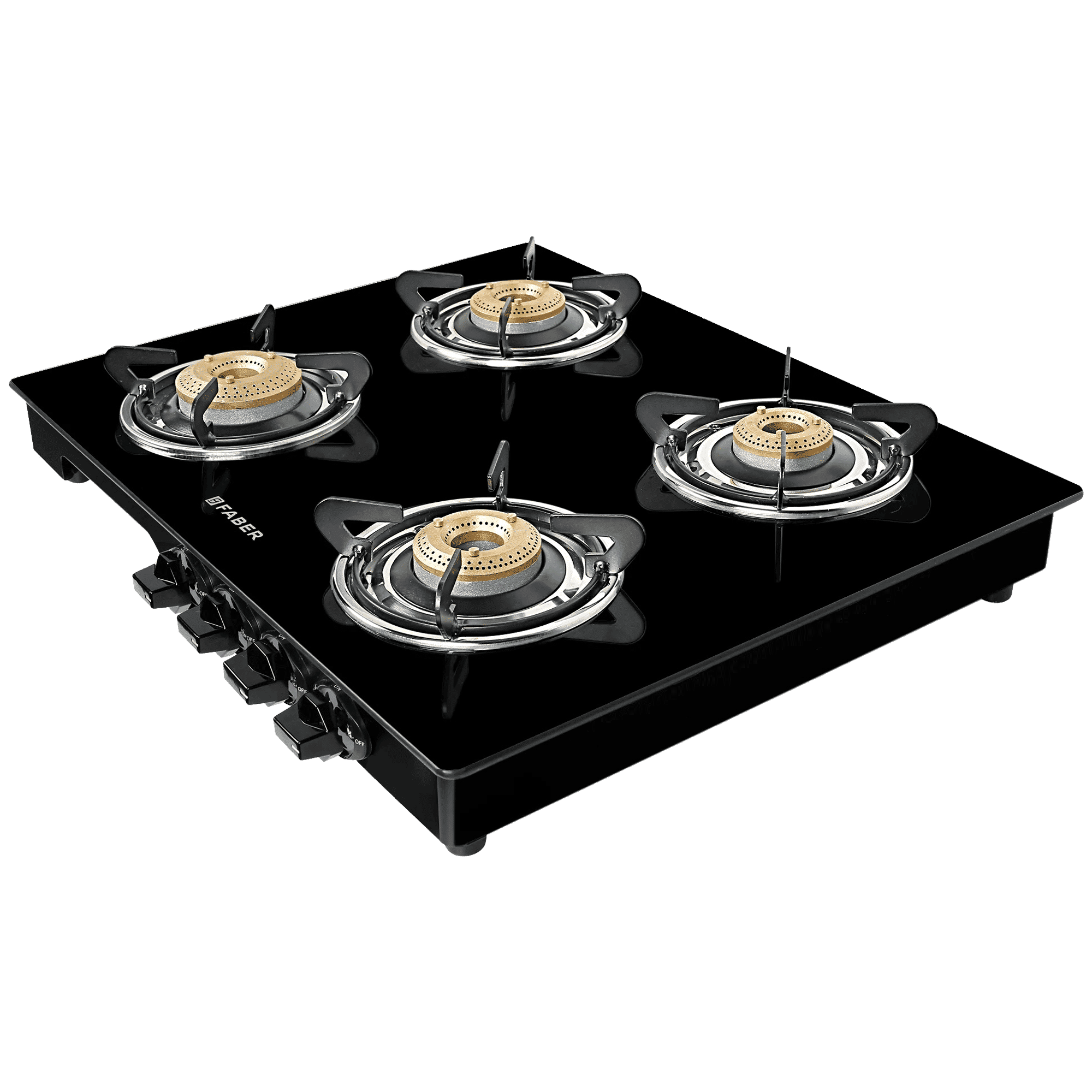 Faber MAGIC 4BB BK Tempered Glass Top 4 Burner Manual Gas Stove (Corrosion Resistance, Black)_7