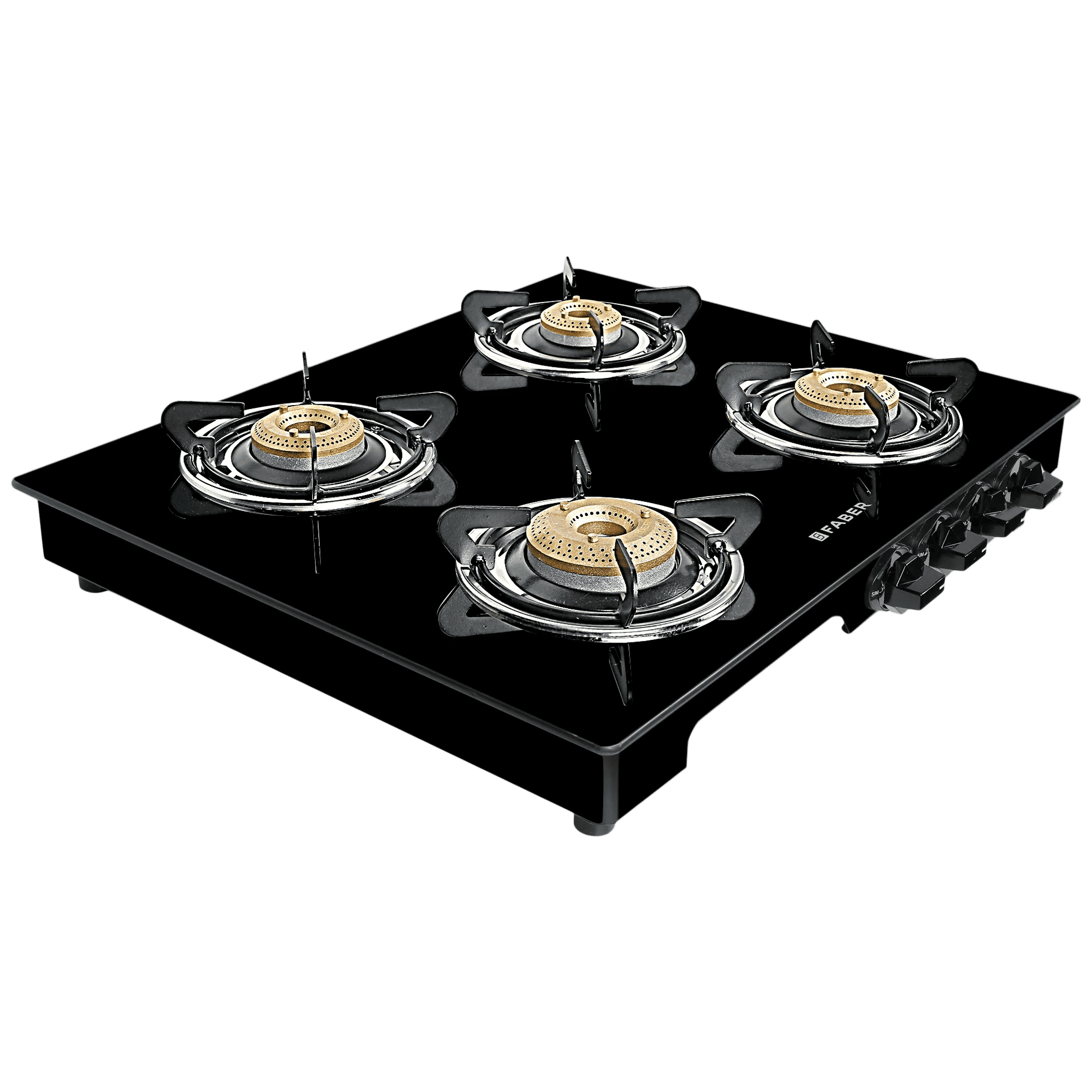 Faber MAGIC 4BB BK Tempered Glass Top 4 Burner Manual Gas Stove (Corrosion Resistance, Black)_8