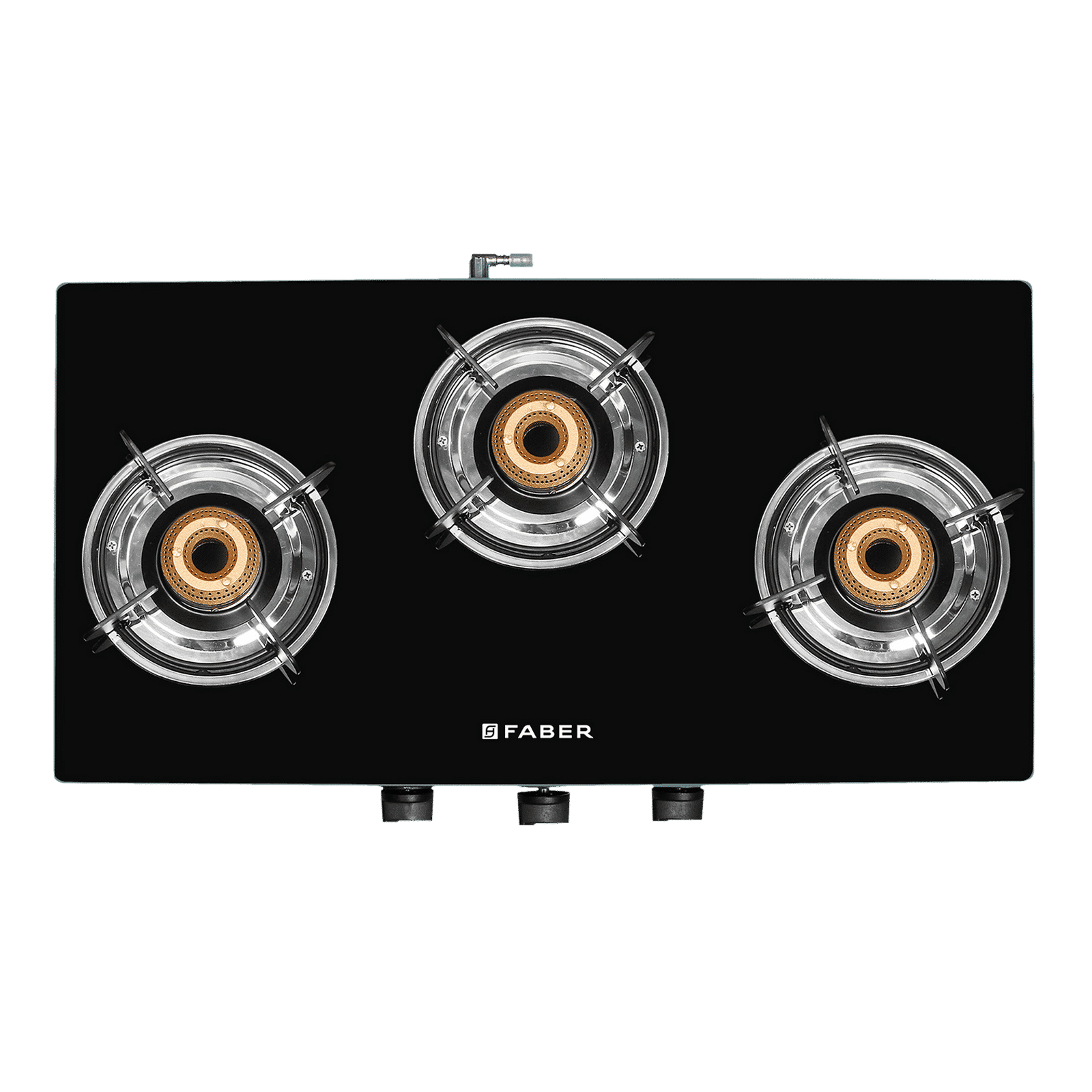 Faber DAISY 3BB BK Tempered Glass Top 3 Burner Manual Gas Stove (Scratch Resistant, Black)_6