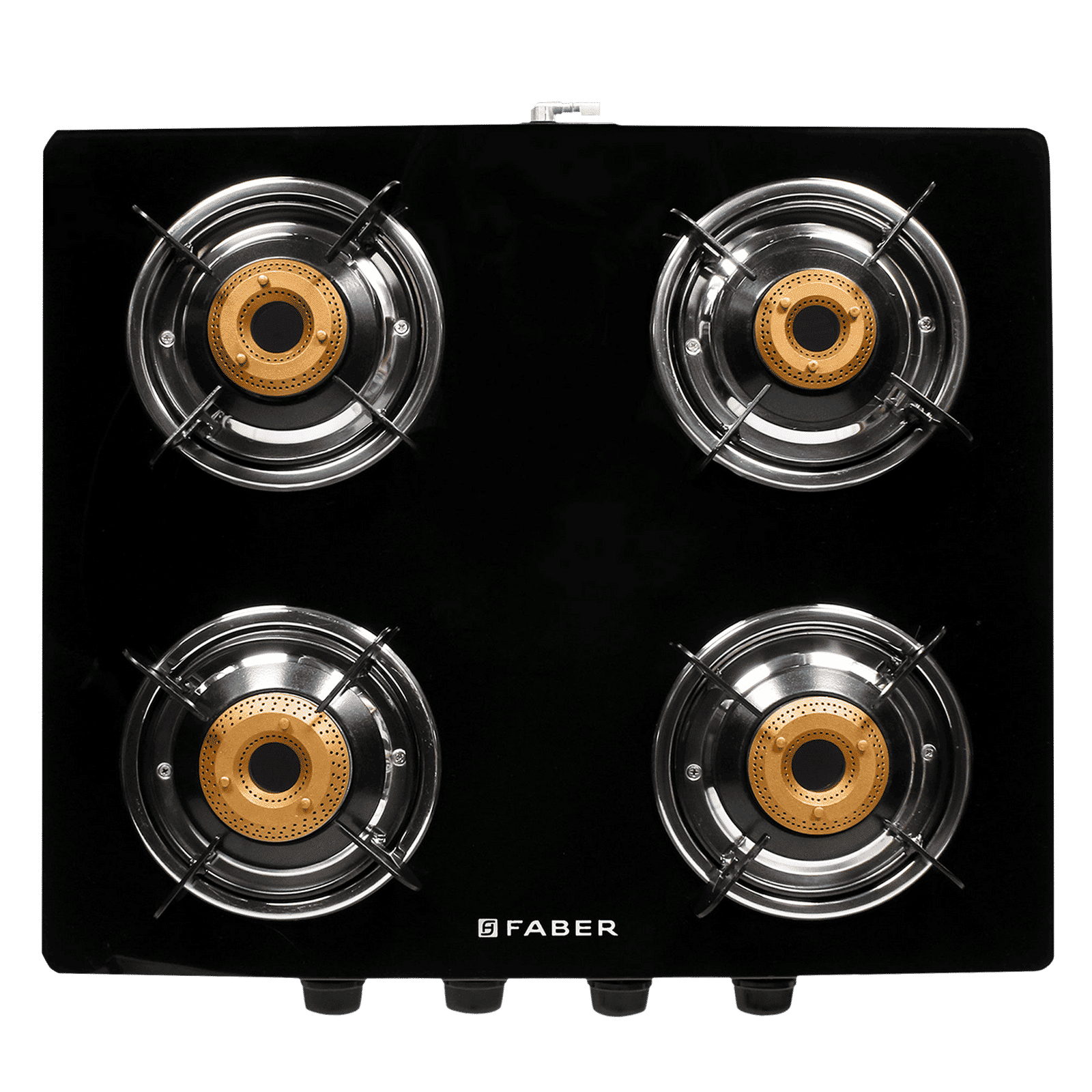 Faber DAISY 4BB BK Tempered Glass Top 4 Burner Manual Gas Stove (Scratch Resistant, Black)_6