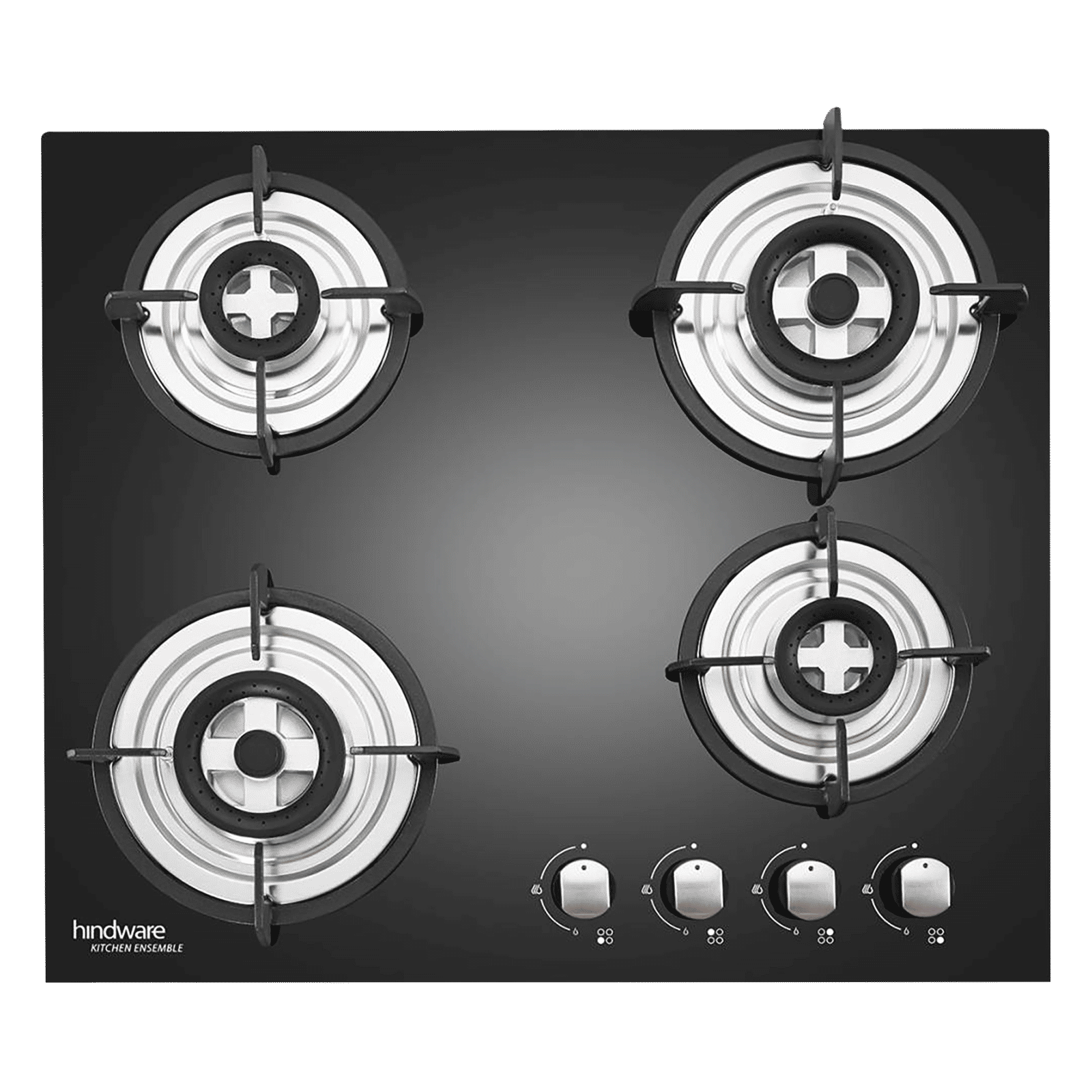 Hindware Sara Plus Toughened Glass Top 4 Burner Automatic Hob (Stainless Steel Drip Tray, Black)_4