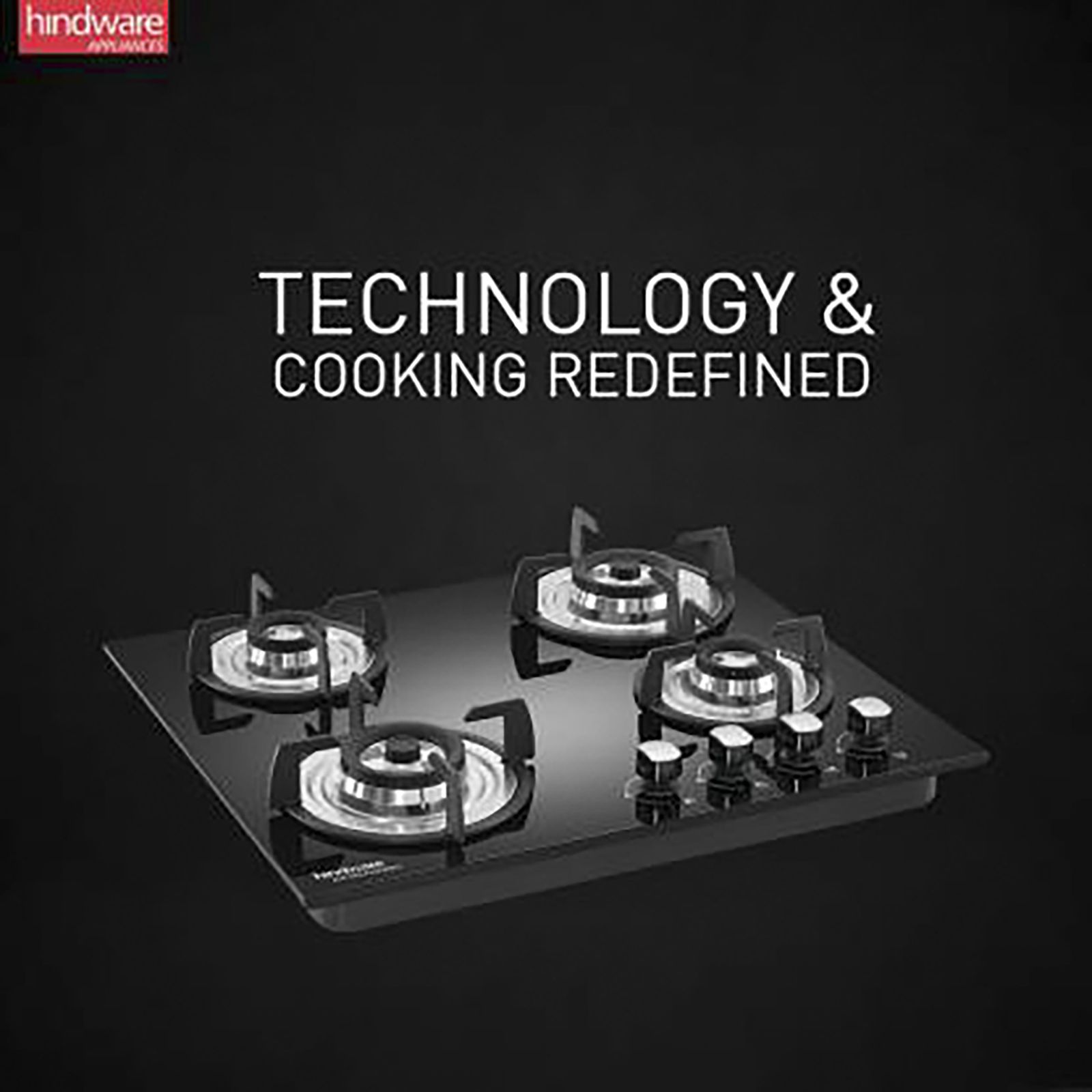 Hindware Sara Plus Toughened Glass Top 4 Burner Automatic Hob (Stainless Steel Drip Tray, Black)_5