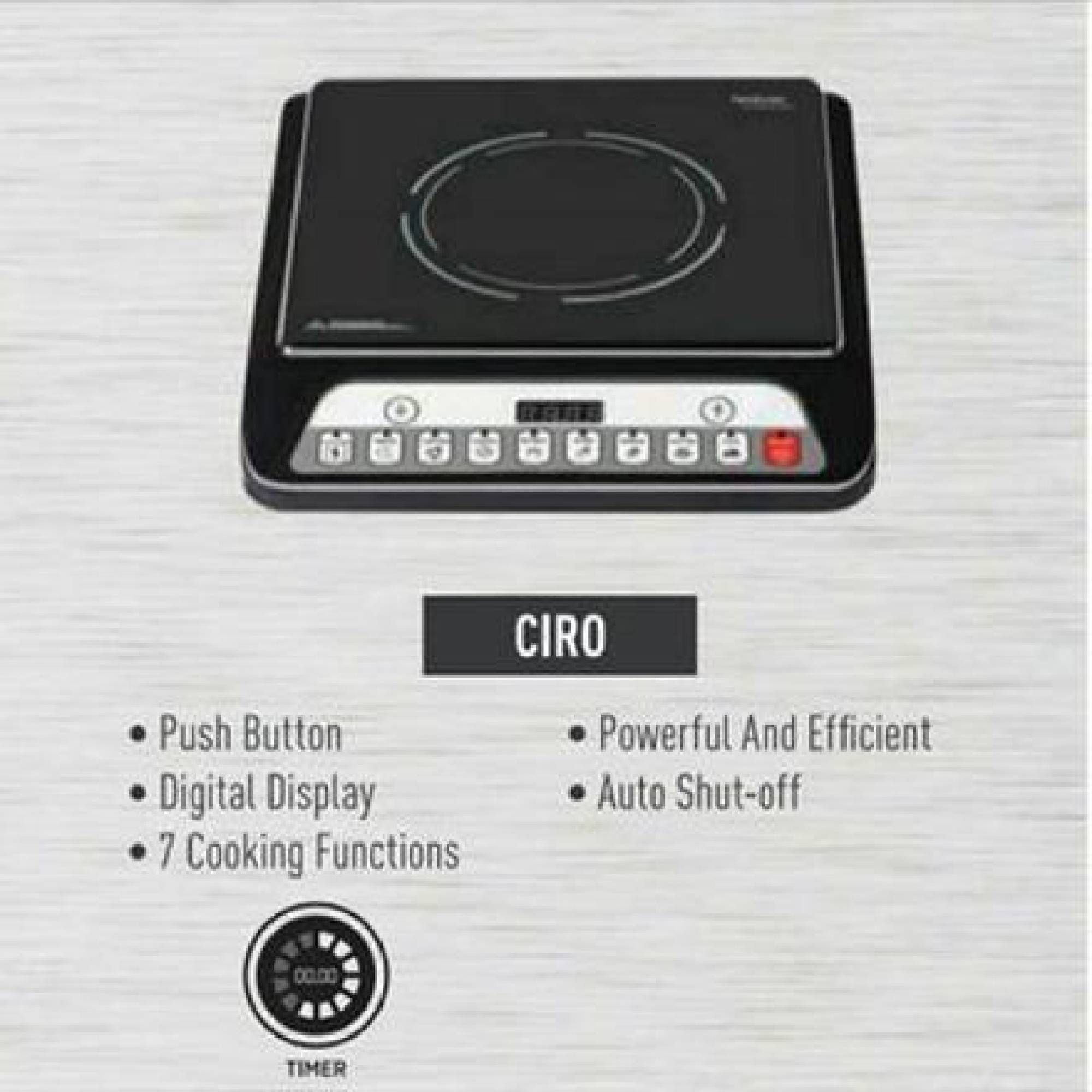 Hindware Ciro 1400W Induction Cooktop with 7 Preset Menus_5