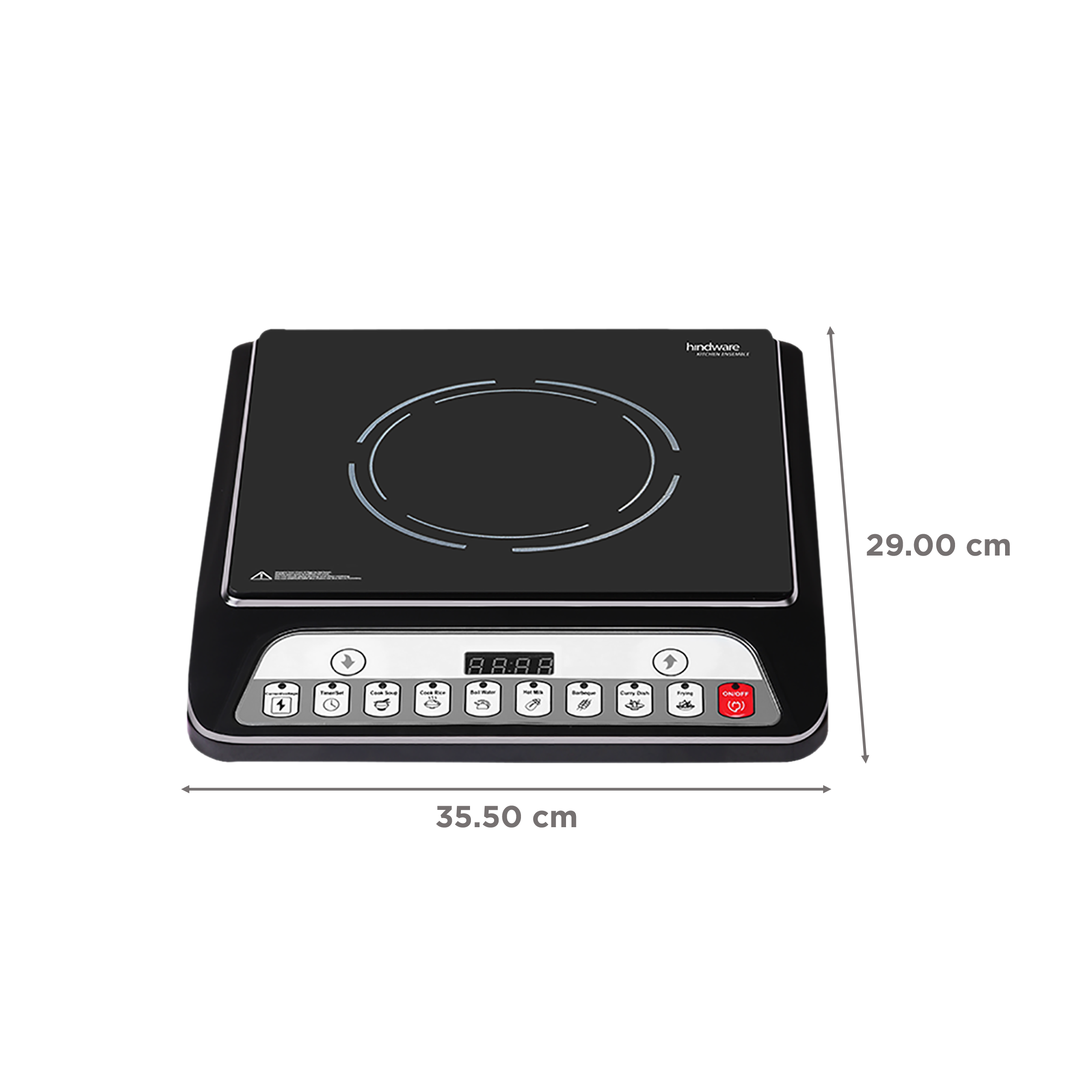 Hindware Ciro 1400W Induction Cooktop with 7 Preset Menus_2