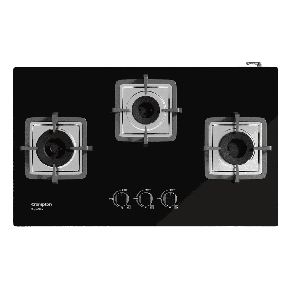 Crompton SuperSlim Toughened Glass Top 3 Burner Automatic Hob (Triple Ring Burner, Midnight Black)_5