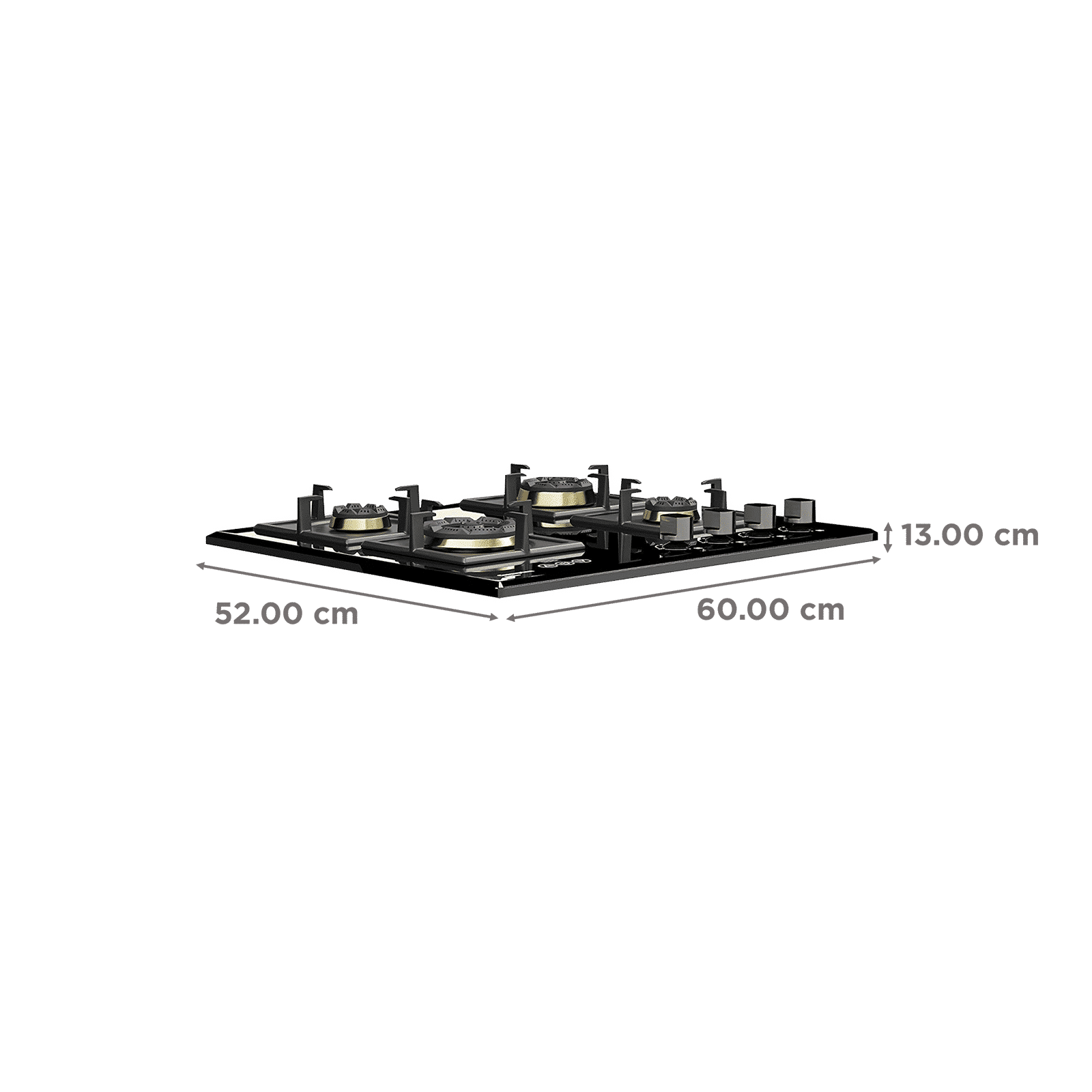 Crompton Optime Toughened Glass Top 4 Burner Automatic Hob (3D Flame Technology, Midnight Black)_2