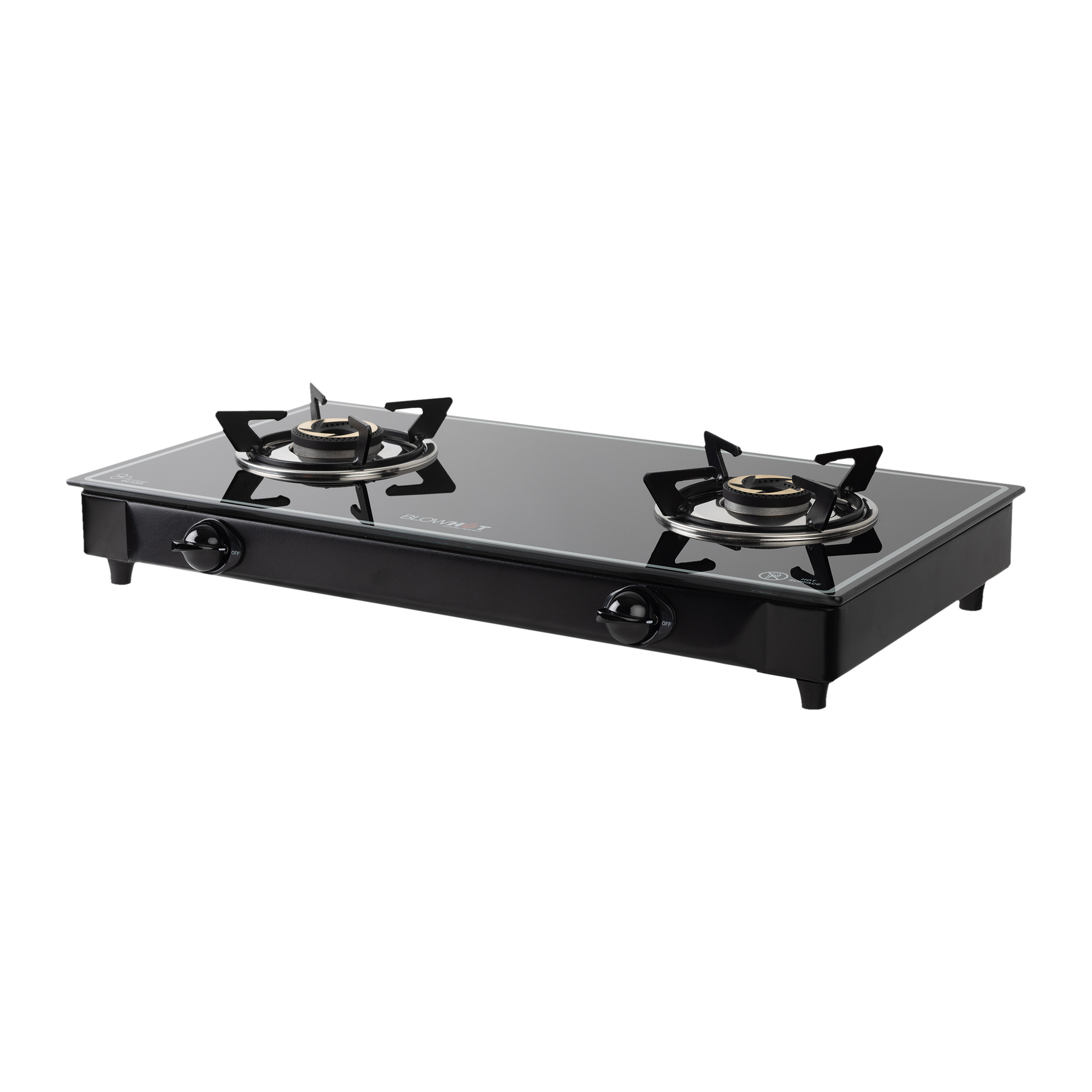 Blowhot Opal Toughened Glass Top 2 Burner Manual Gas Stove (ISI Certified, Black)_7