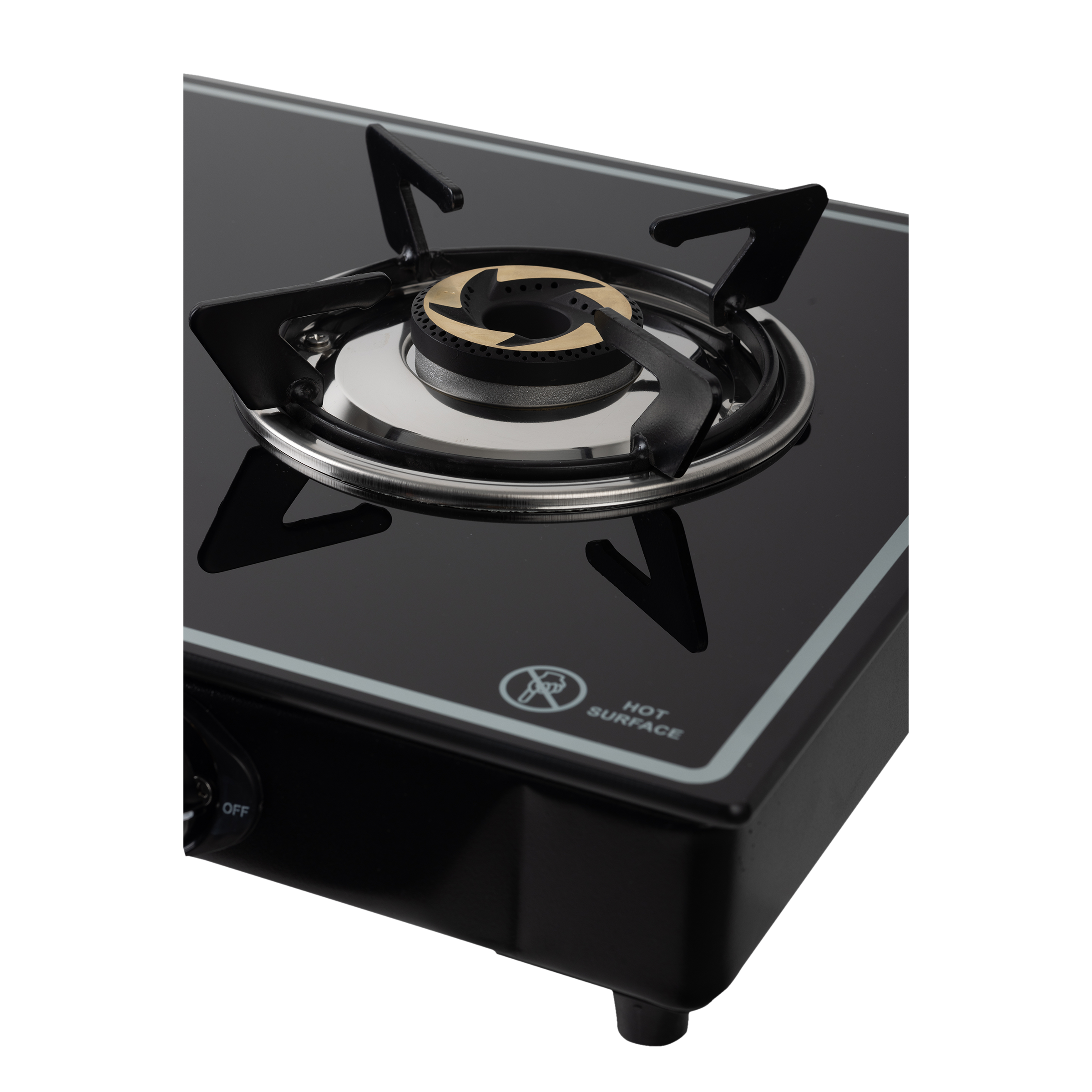 Blowhot Opal Toughened Glass Top 2 Burner Manual Gas Stove (ISI Certified, Black)_4