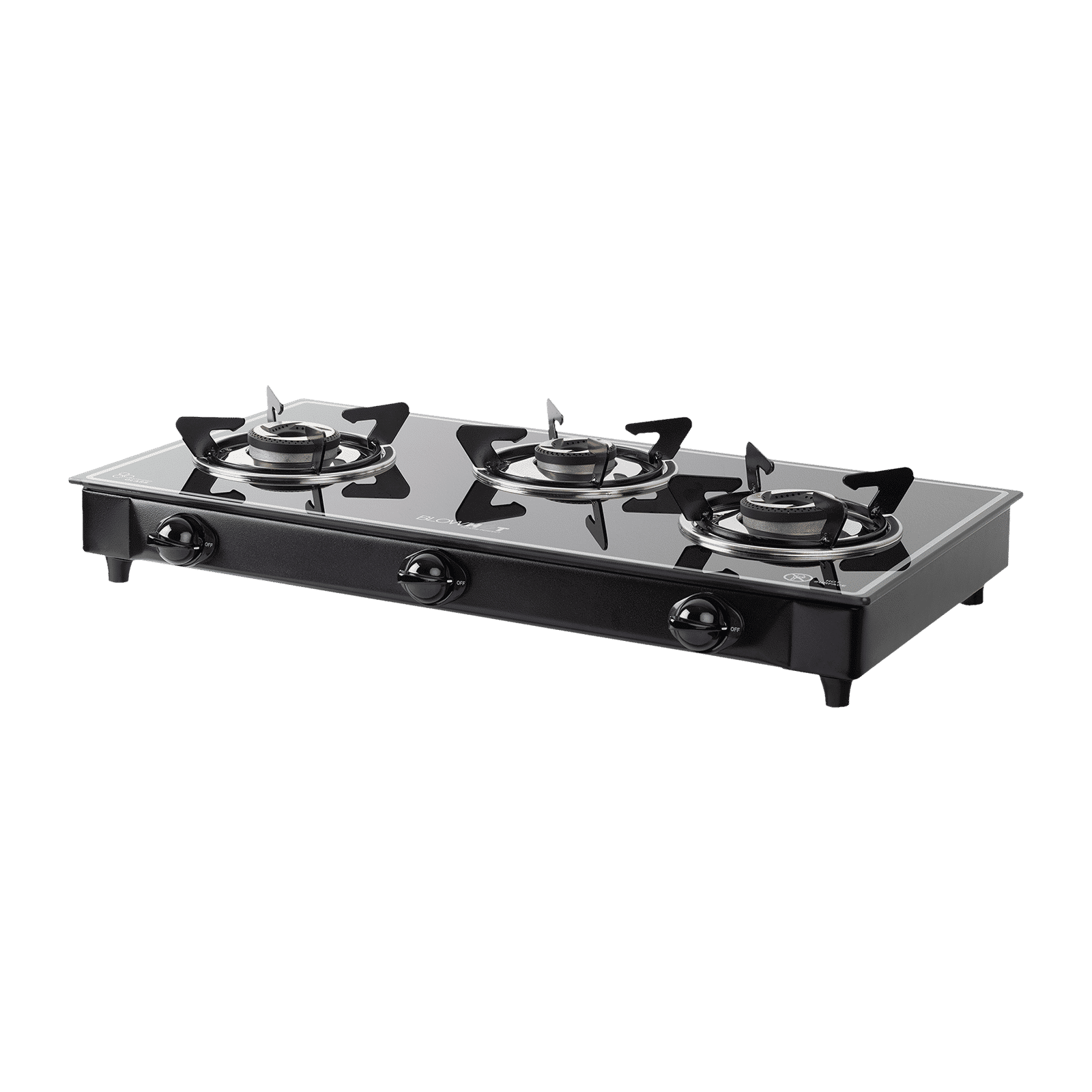 Blowhot Opal Toughened Glass Top 3 Burner Manual Gas Stove (ISI Certified, Black)_7