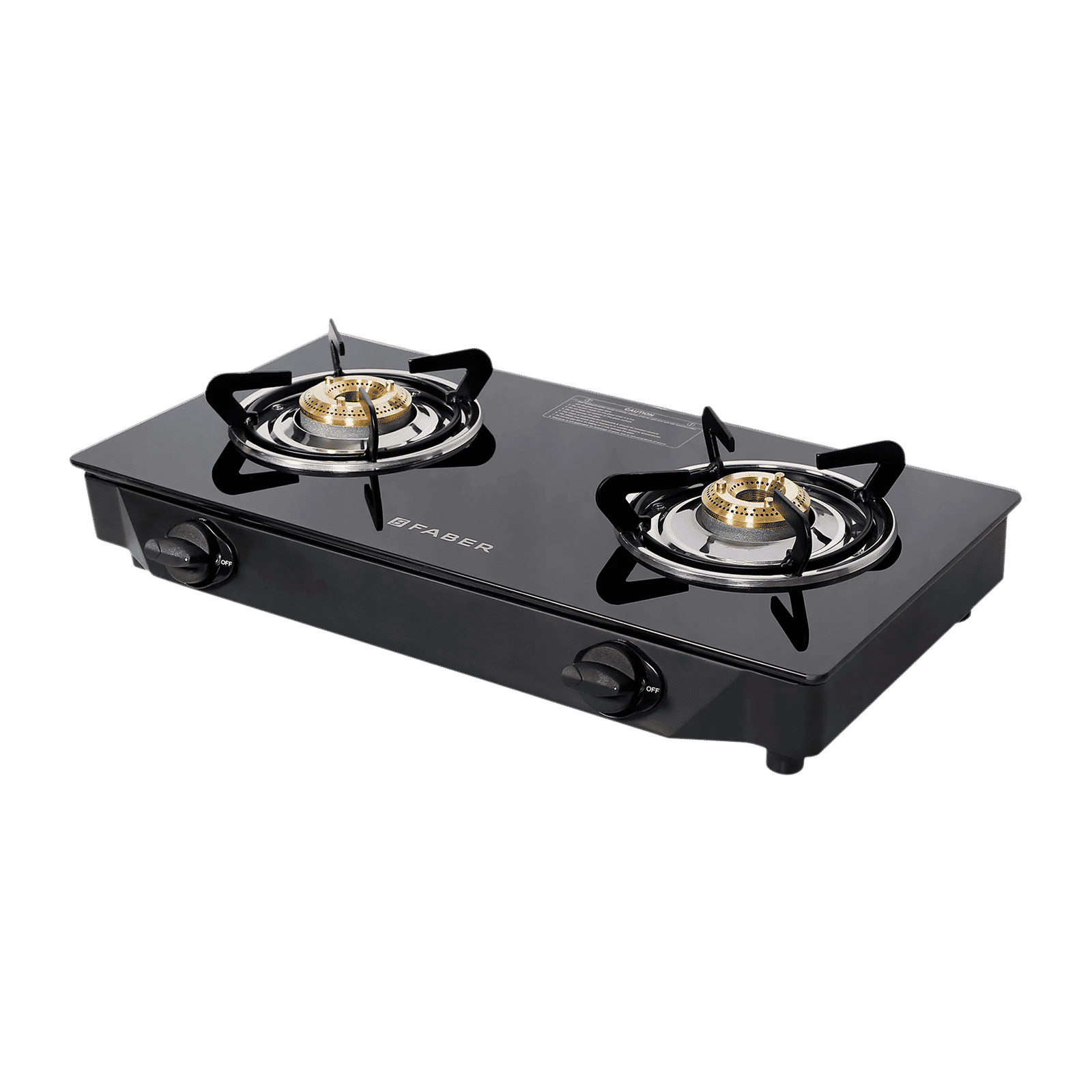 Faber ARROW 2BB BK Toughened Glass Top 2 Burner Manual Gas Stove (Anti Leak Technology, Black)_6