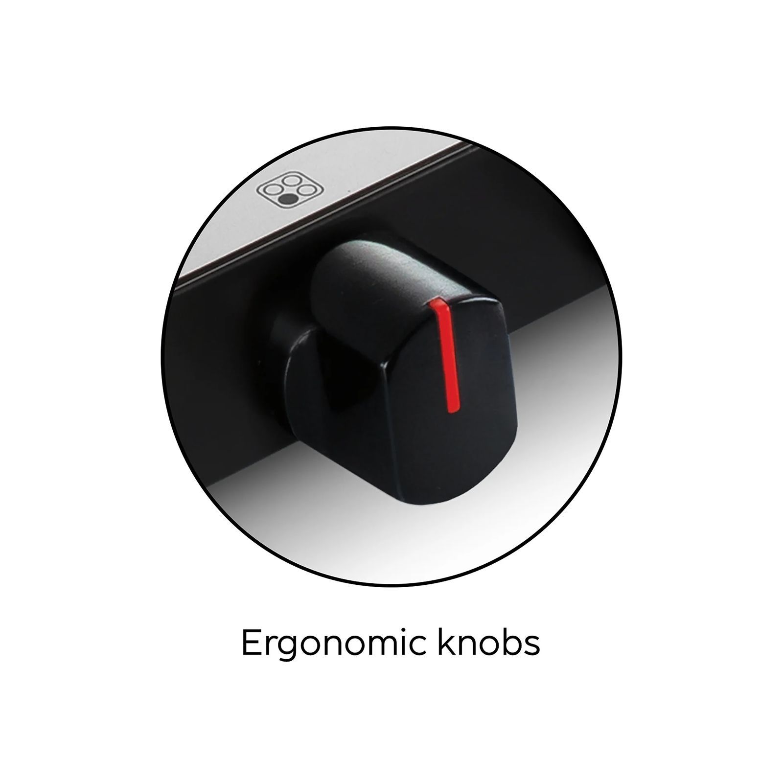 Glen Ultra Slim Mirror Toughened Glass Top 3 Burner Manual Gas Stove (Vitreous Enamelled Pan Support, Black)_5