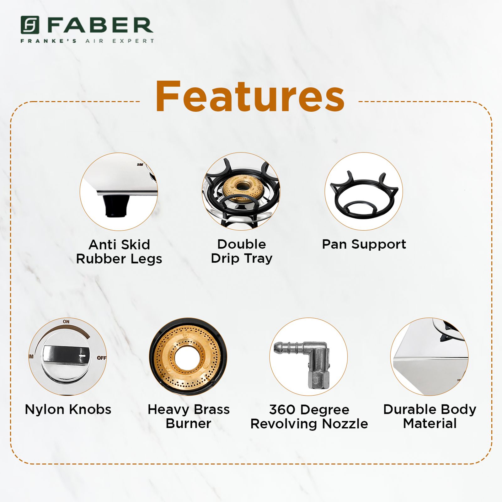 Faber Hilux Max 4BB SS 4 Burner Manual Gas Stove (Black Diamond Coated Sturdy Pan Support, Silver) Faber Hilux Max 4BB SS 4 Burner Manual Gas Stove (Black Diamond Coated Sturdy Pan Support, Silver)_11