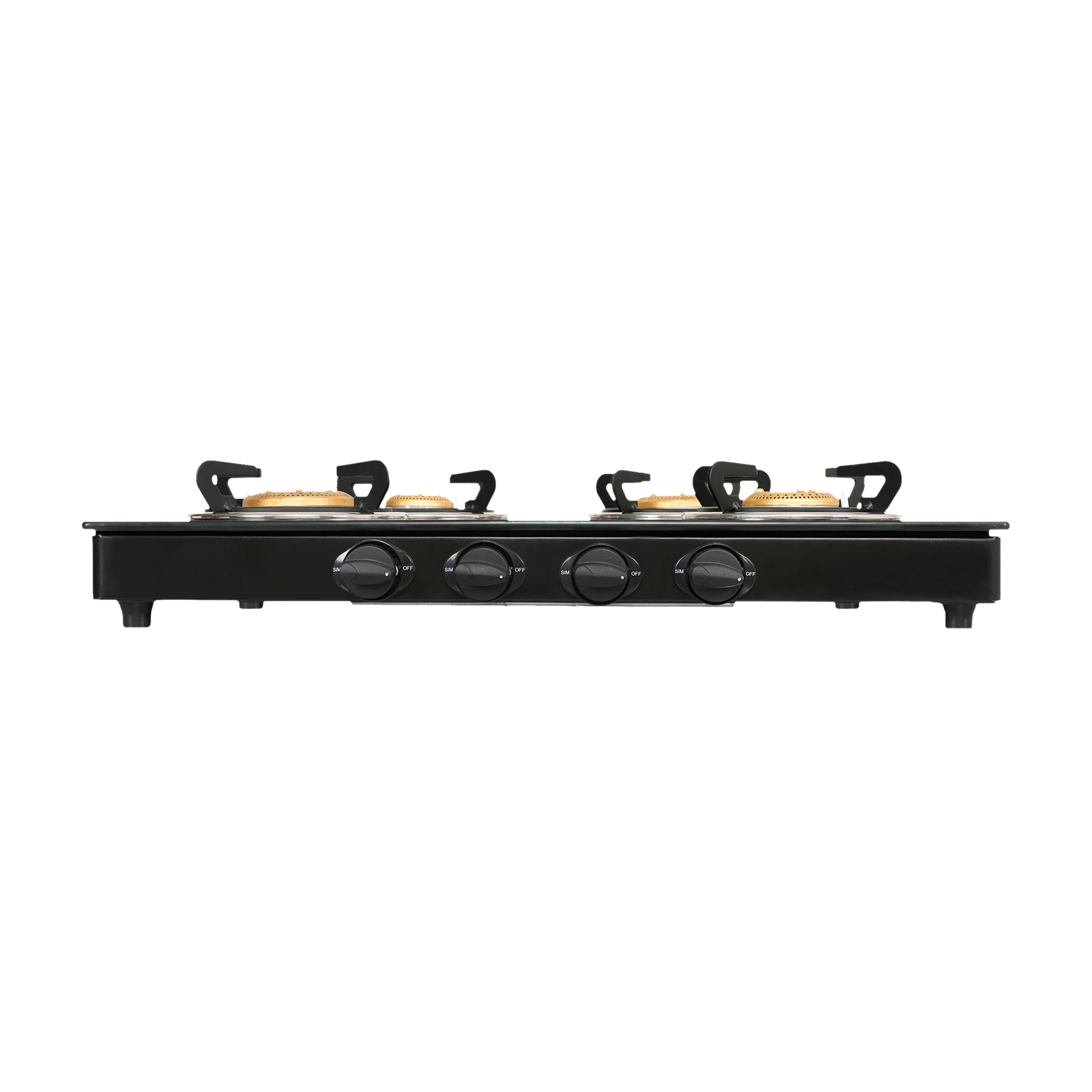 Faber Jumbo Neo XL 4BB AI Glass Top 4 Burner Automatic Gas Stove (MS Power Coated Pan Support, Black)_6